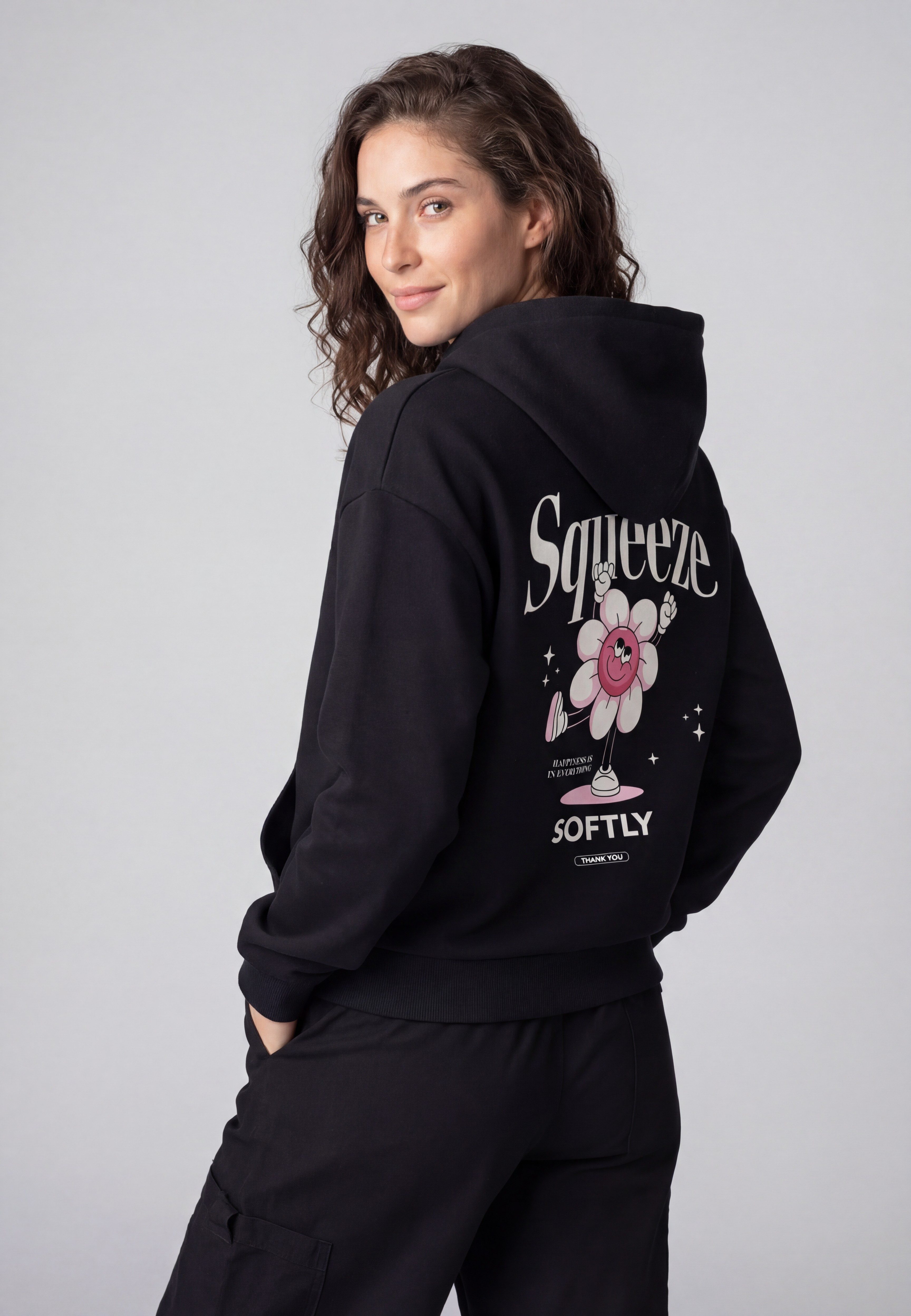 SUBLEVEL Kapuzenpullover Damen Hoodie mit Healthyprints Sweater, Kapuzenswe günstig online kaufen