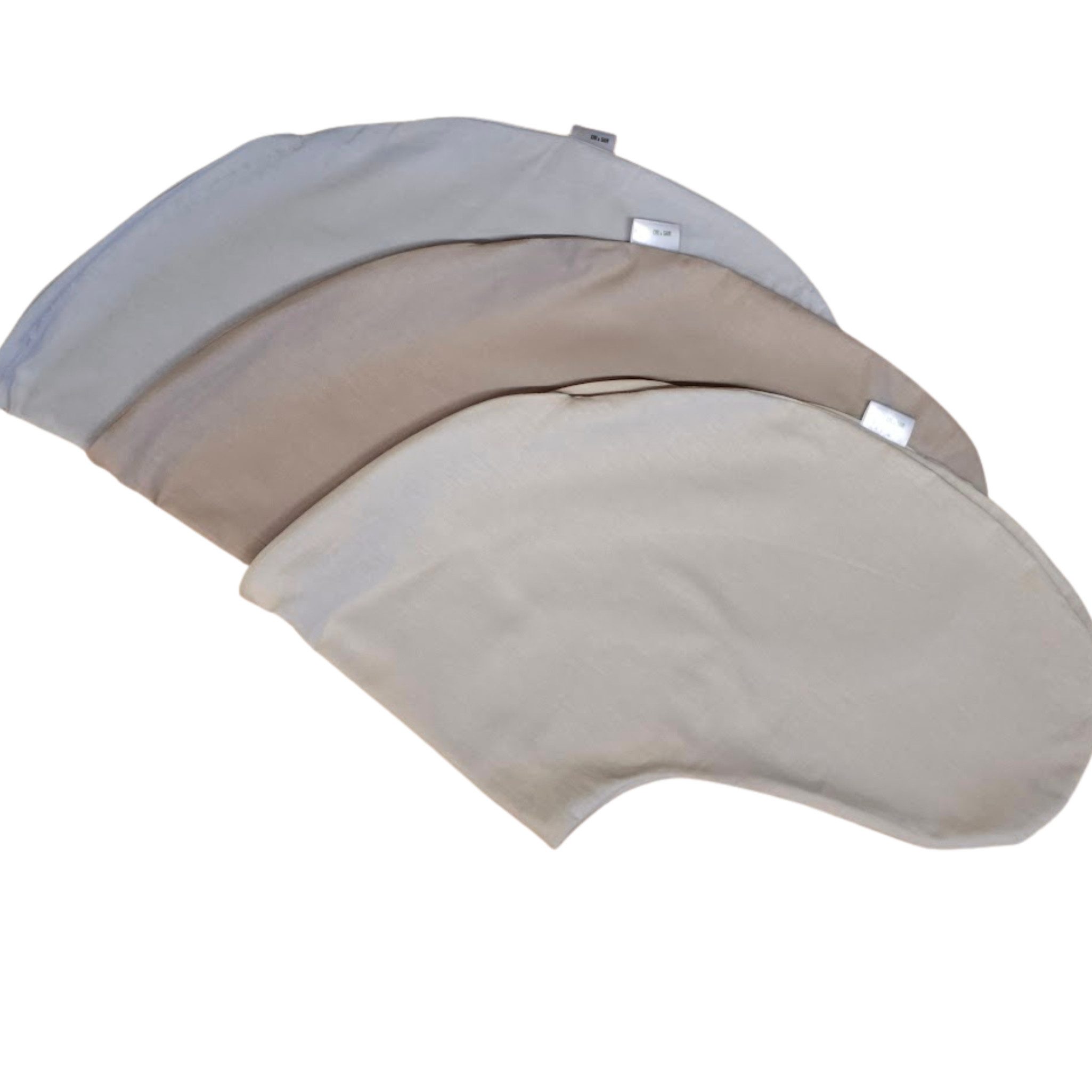EMI & SAM Stillkissen 60x50 cm – Komfortables Schwangerschafts- & Stillkissen aus Baumwolle, Beige (Ersatzbezug) – Bild 3 von 3