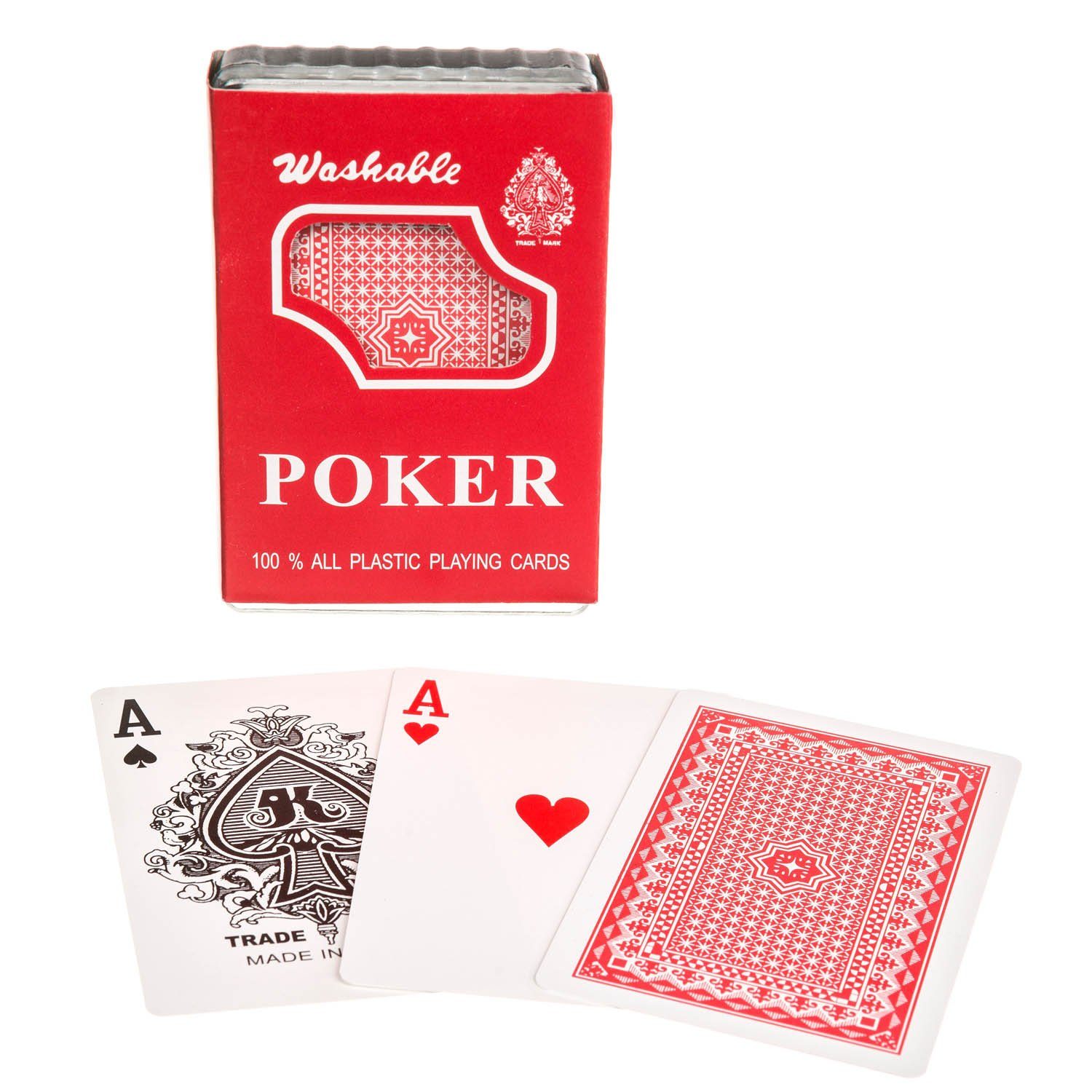 Goods+Gadgets Spiel Royal Pokerkarten 4xPlastik Spielkarten Set Profi abwaschbar langlebig, Poker Spielkarten