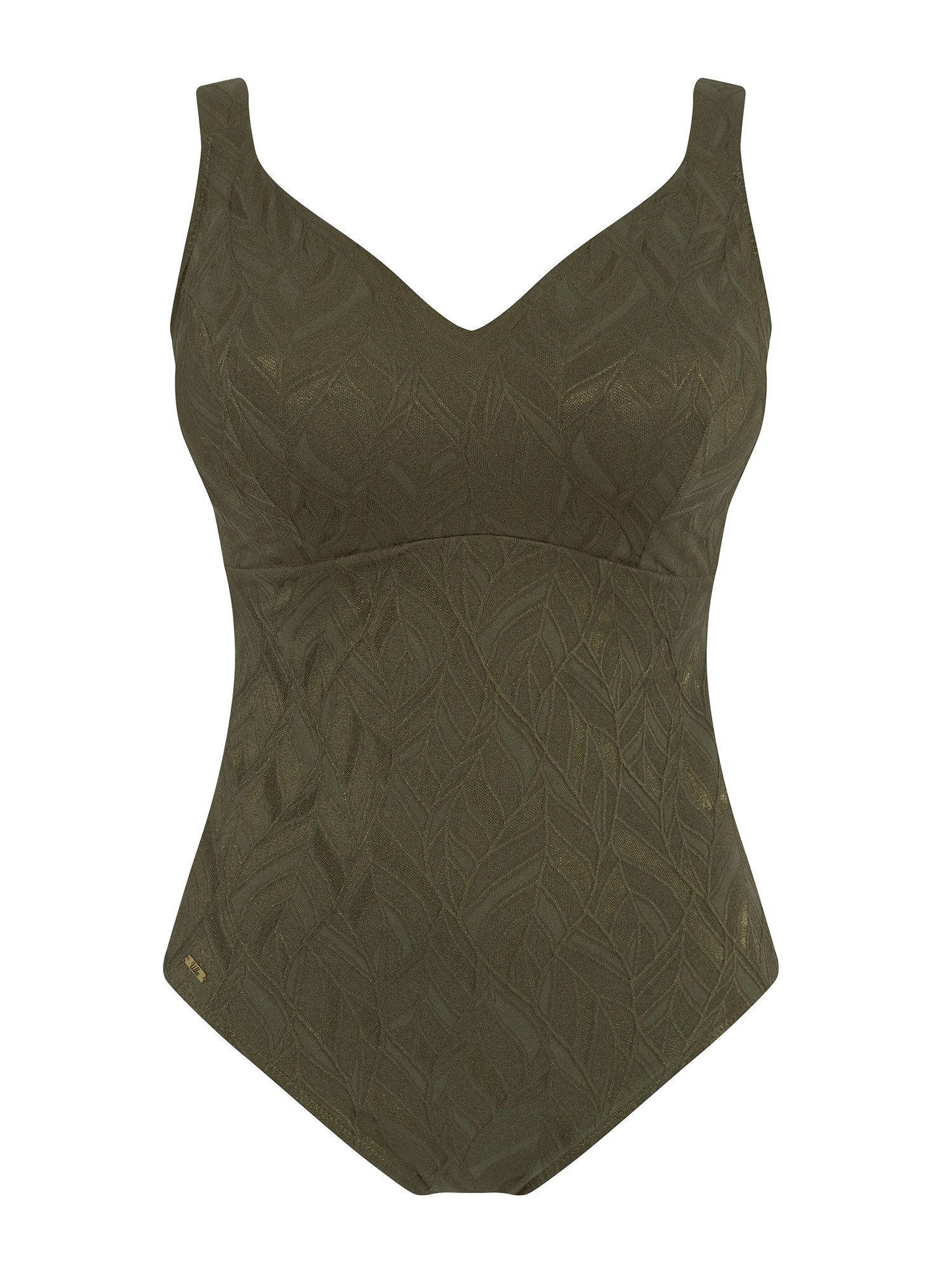 Ulla Dessous Badeanzug Badeanzug mit Bügel Monaco (Stück, 1-St) genähte Cups, Uni, Materialmix