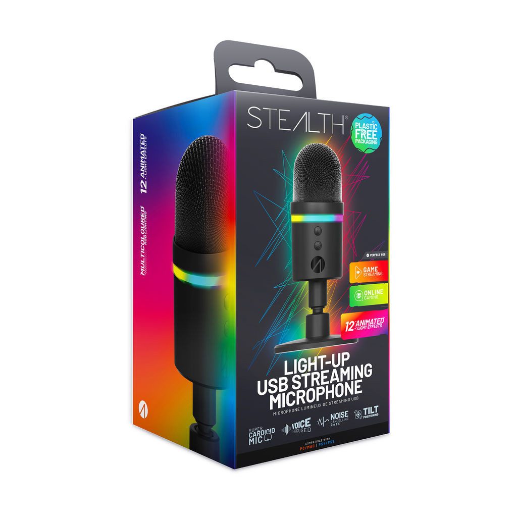 Stealth Streaming-Mikrofon Streaming Mikrofon mit LED Beleuchtung