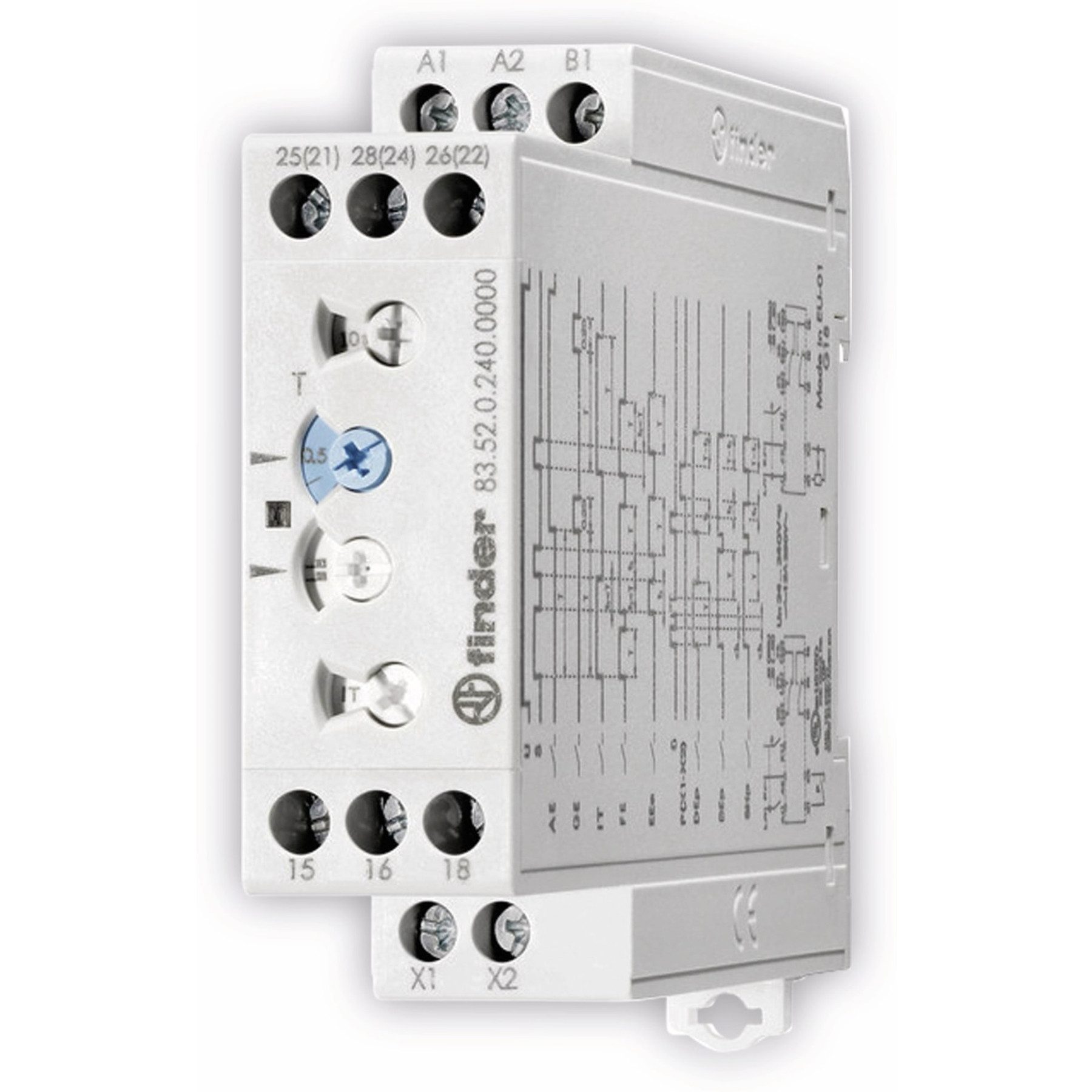 finder Zeitrelais FINDER Zeitrelais 83.52.0.240.0000, Multifunktion, 2 Wechsler