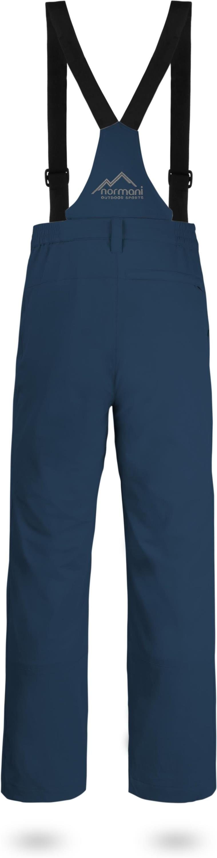 Hosenträgern mit Winter-Softshellhose Herren normani abnehmbaren Skihose Outdoorhose Funktionshose mit Thermohose Hosenträgern gefütterte Navy