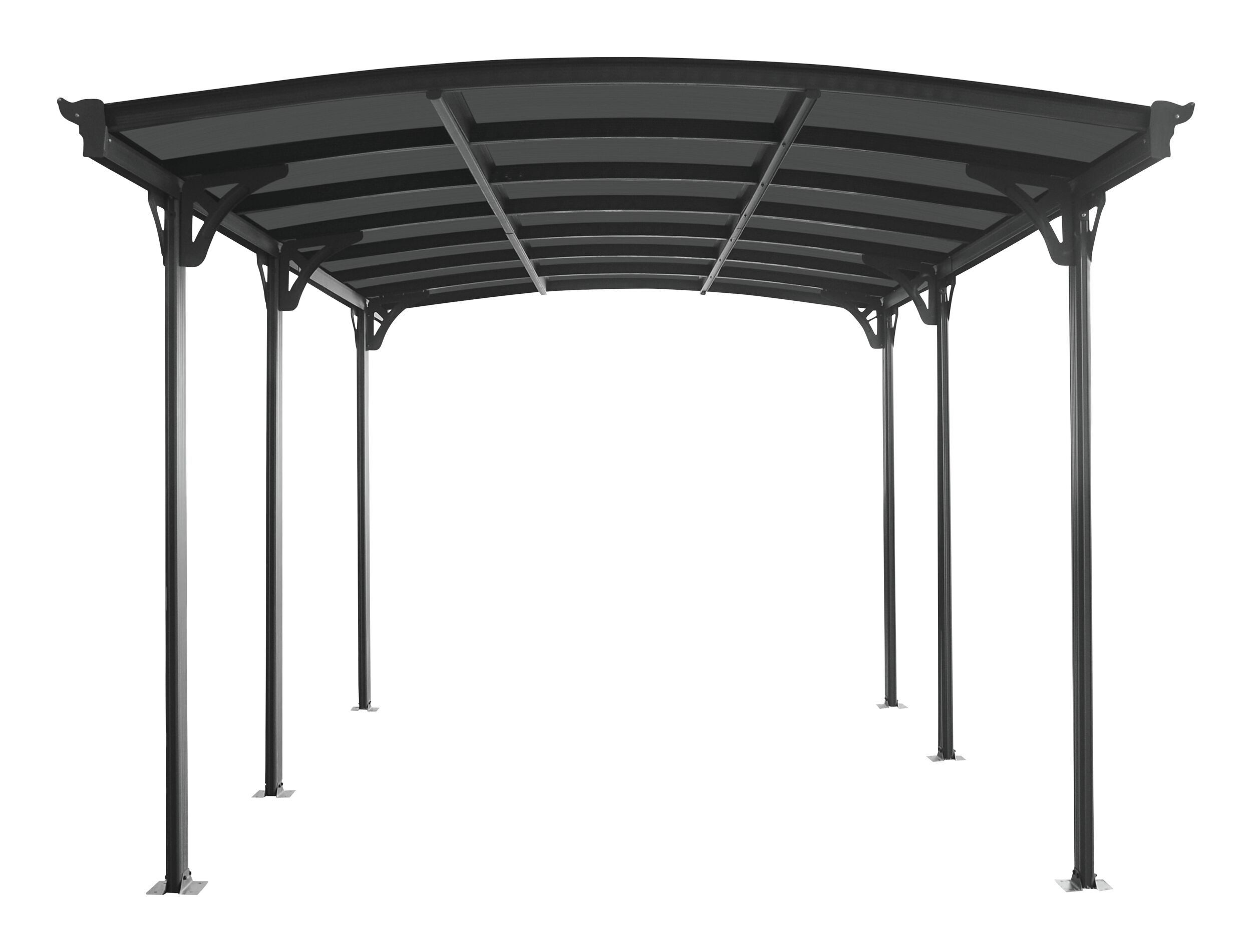Floraworld Einzelcarport, Carport 6M mit 6 mm Platten 300 x 505 x 212/238 cm