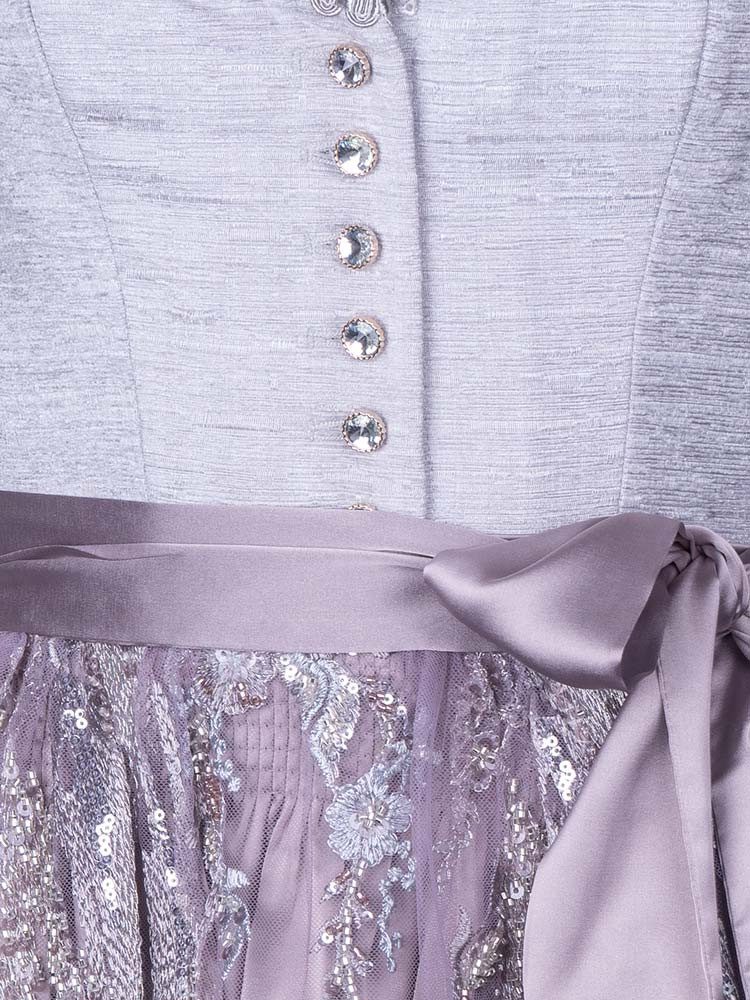 KRÜGER COLLECTION Dirndl Dirndl Milla 60cm Länge hellgrau
