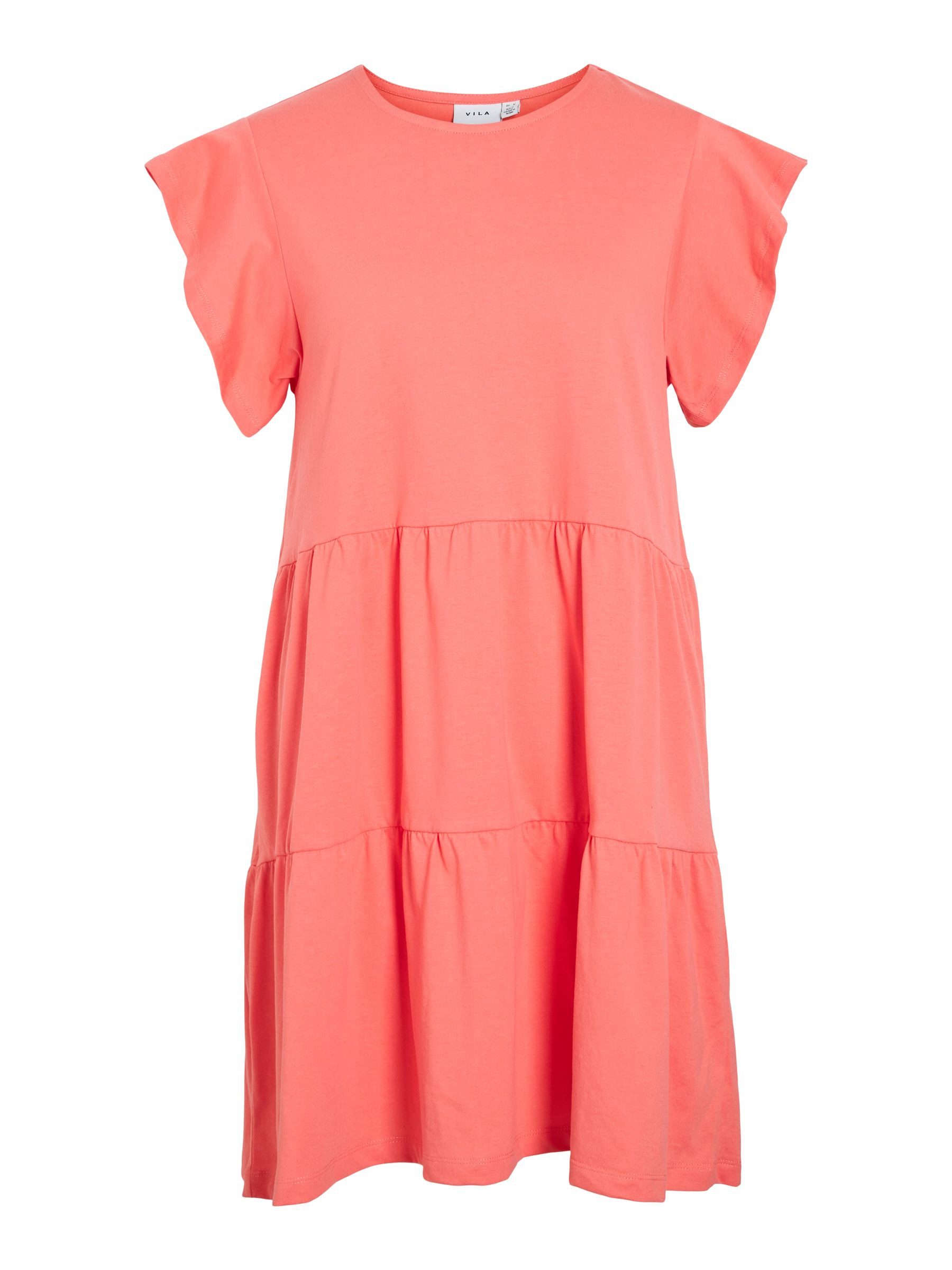 Vila Shirtkleid Kurzärmeliges Volant Design mit günstig online kaufen