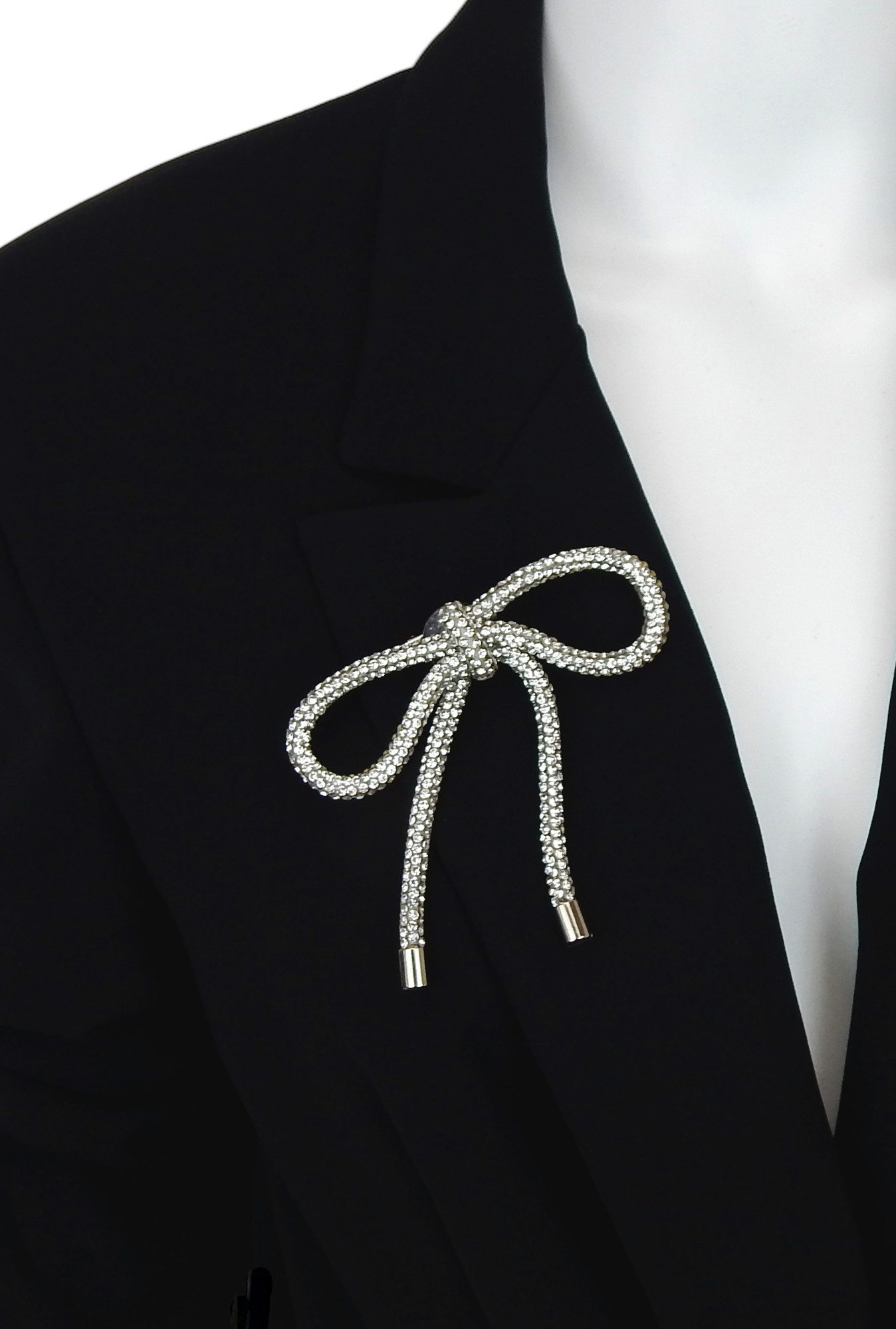 Ella Jonte Brosche, Schleife silber Strass elegante Ziernadel Anstecknadel günstig online kaufen