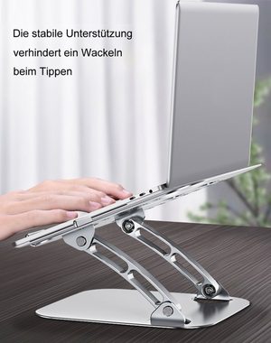 MIIGA Laptop Tablet Halterung faltbar verstellbar für 17,3 Zoll Notebook Halterung, (bis 17,30 Zoll, 1-tlg., faltbar Höhe Winkel verstellbar Wärmeabfuhr Notebooks bis 17,3 Zoll)