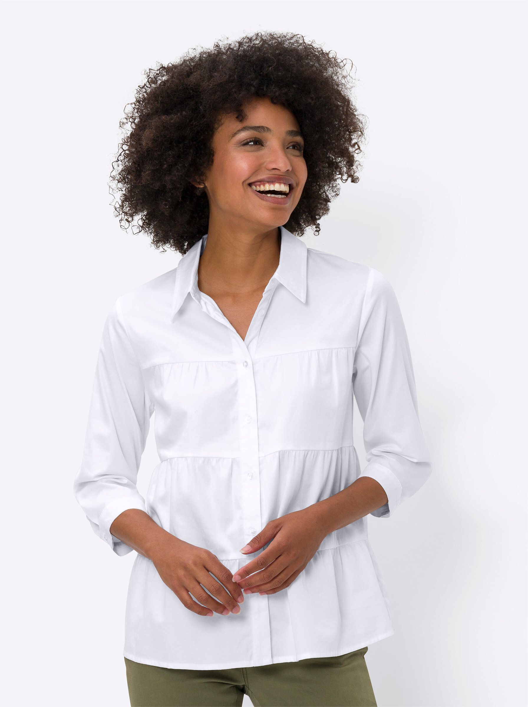 Klassische Bluse Langarmbluse
