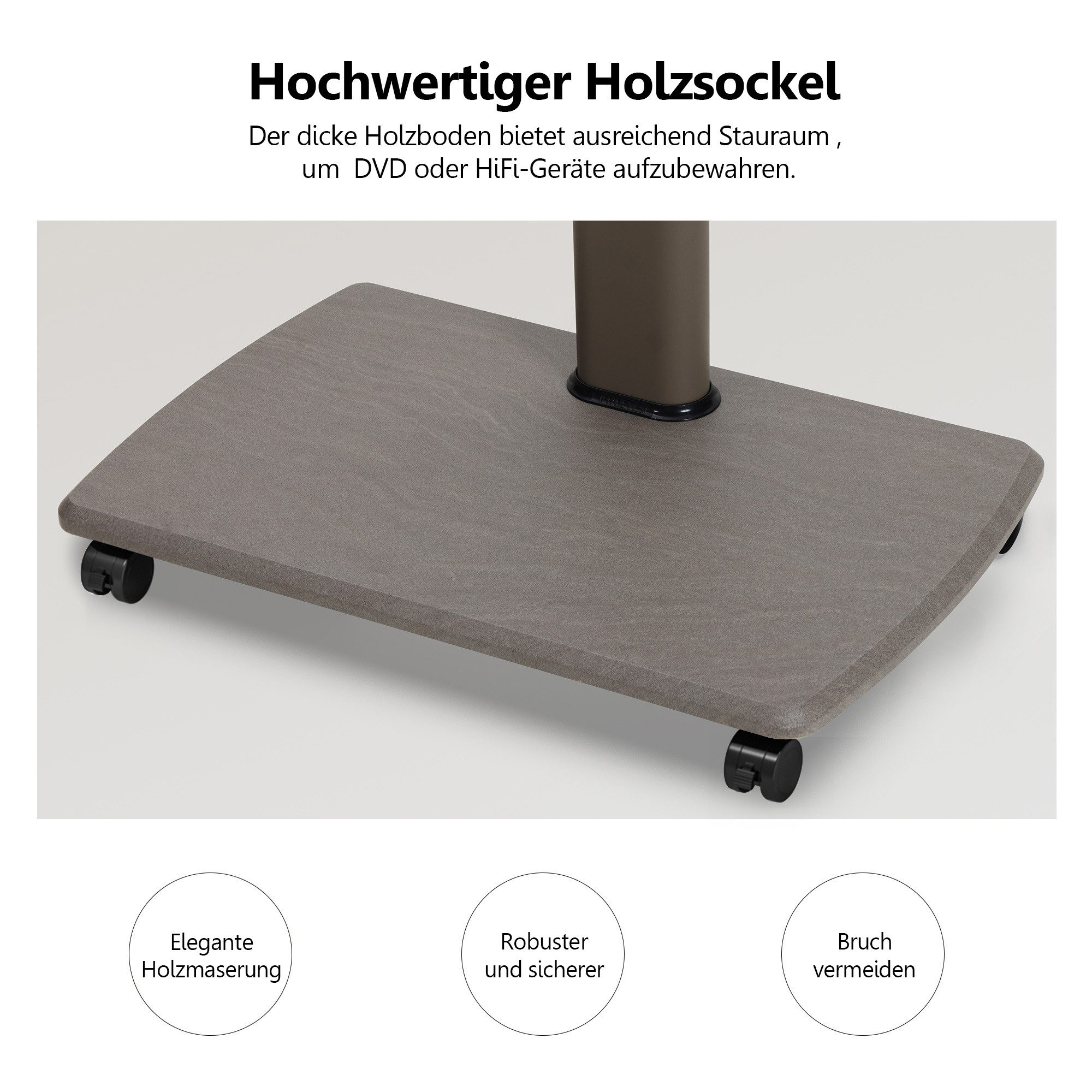 FITUEYES TV-Ständer, (bis 70,00 Zoll, mit Rollen)