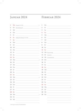 ADINA Terminkalender 2024 ADINA Reservierungsbuch A4 blau-metallic 1 Tag auf 1 Seite Balacr
