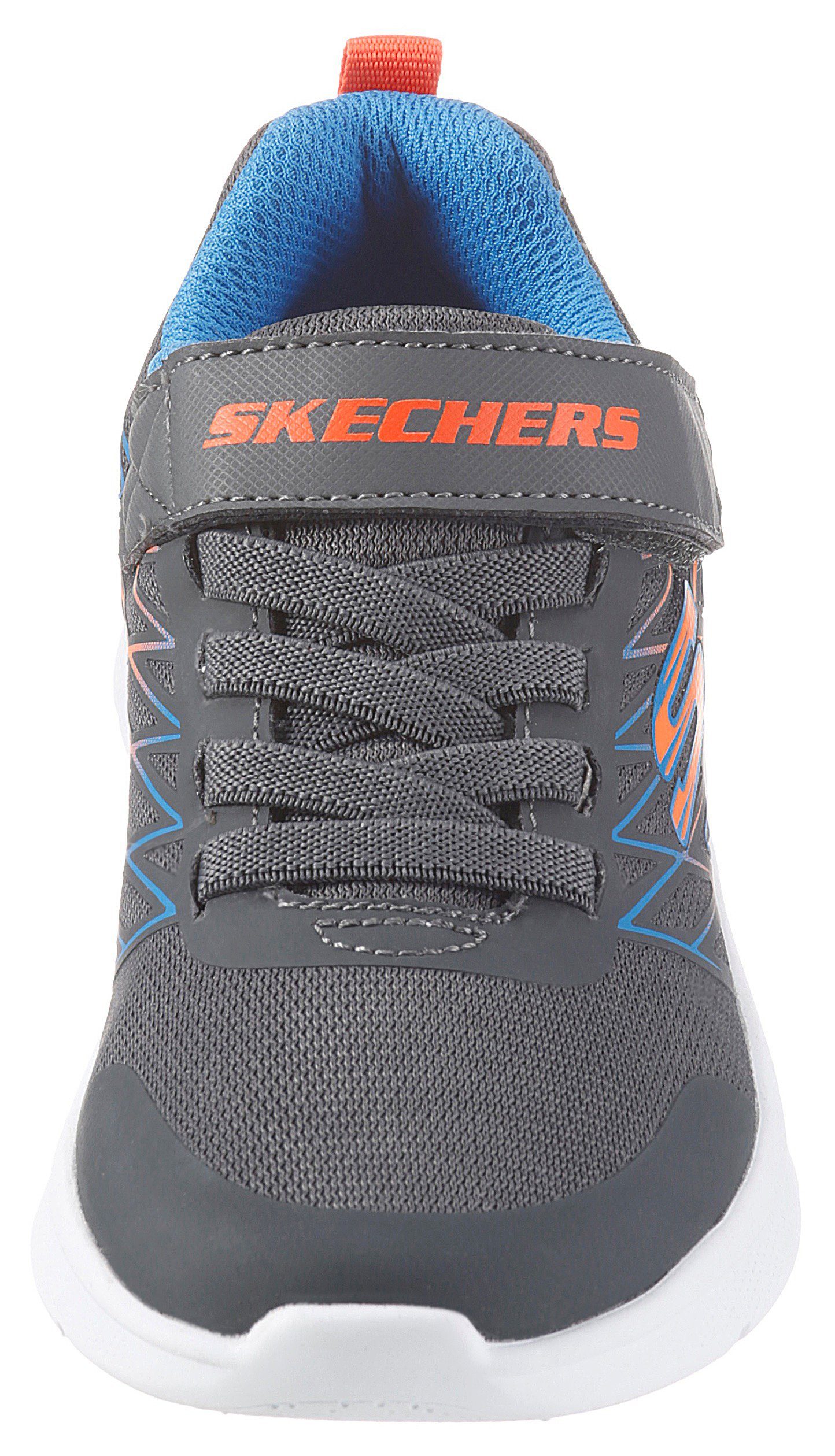 Skechers Kids mit Sneaker Kontrastbesatz grau-blau MICROSPEC