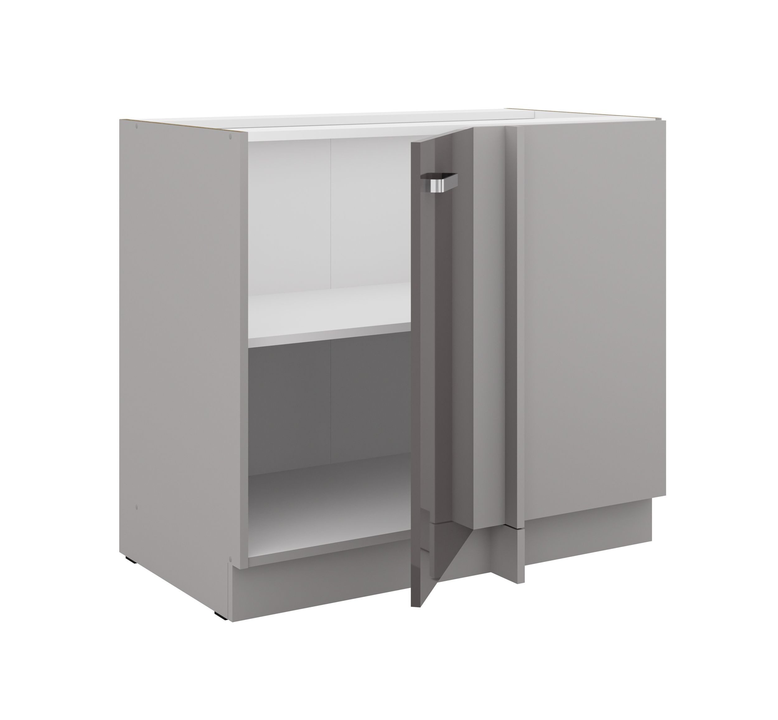 Küchen-Preisbombe Eckunterschrank 105 cm Küche Bianca Grey Grau Hochglanz K günstig online kaufen