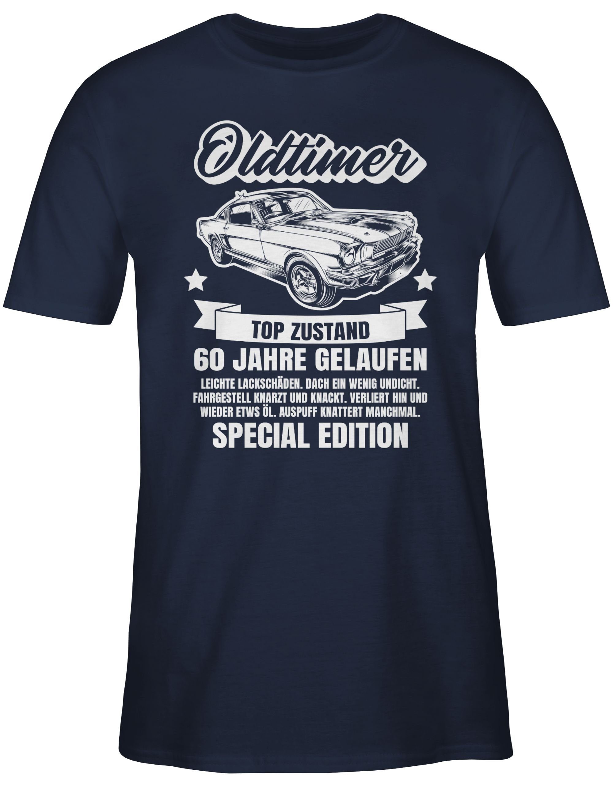 60. Jahre Shirtracer Navy Geburtstag T-Shirt Oldtimer 60 Blau 03