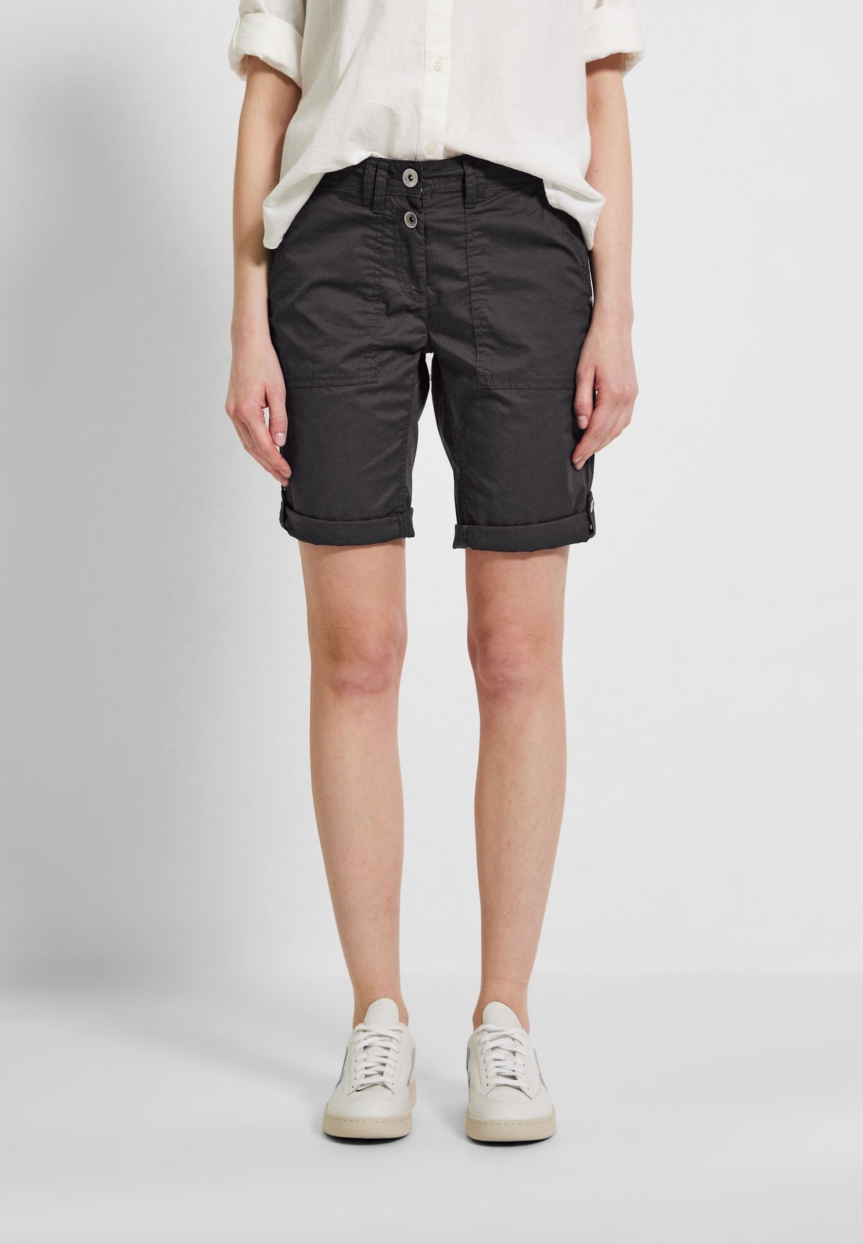 Cecil York Shorts NOS Style Dehnbund-Hose grey carbon New