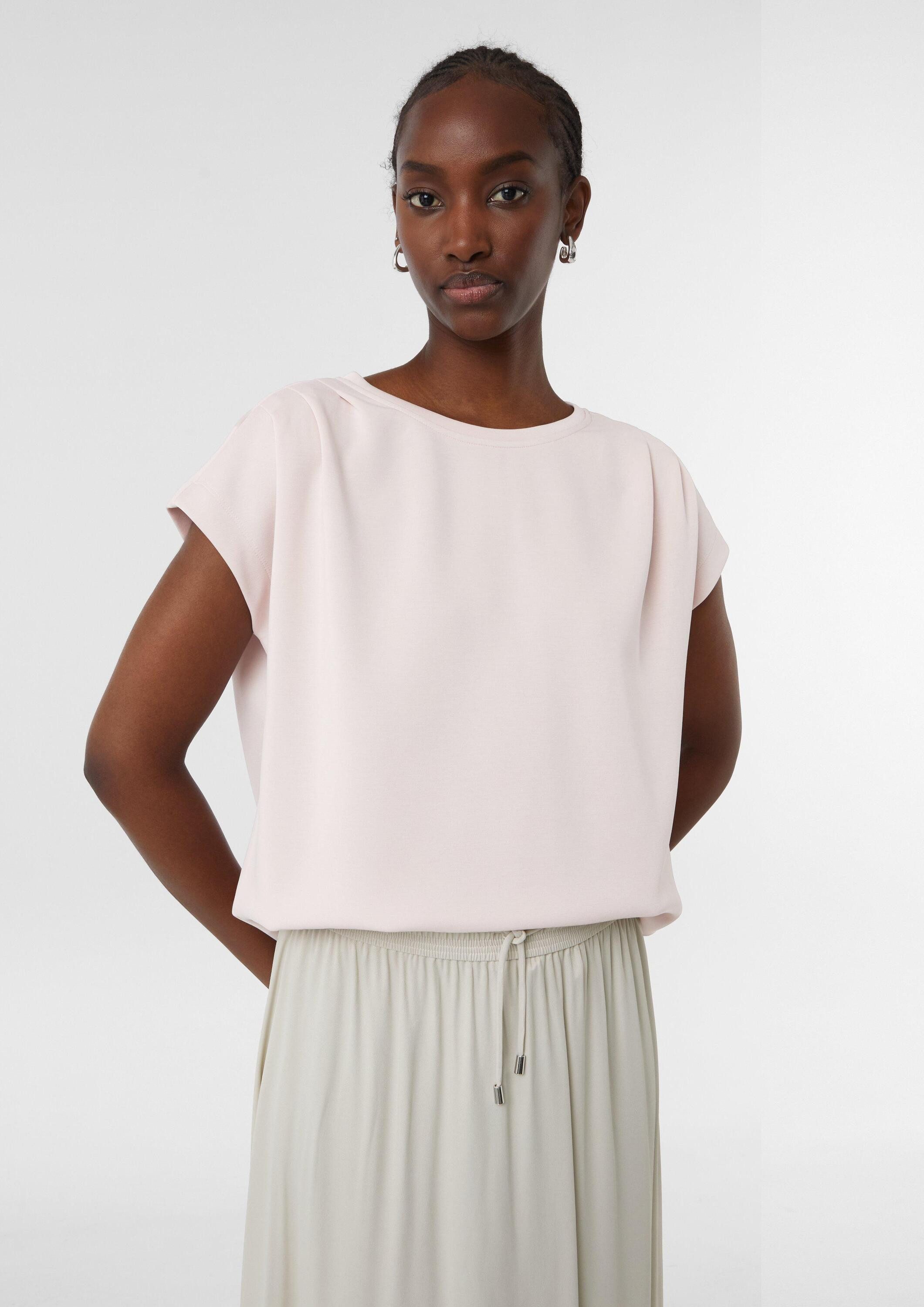 comma Sweatshirt Sweatshirt Sweatshirt aus Modalmix mit Faltendetail