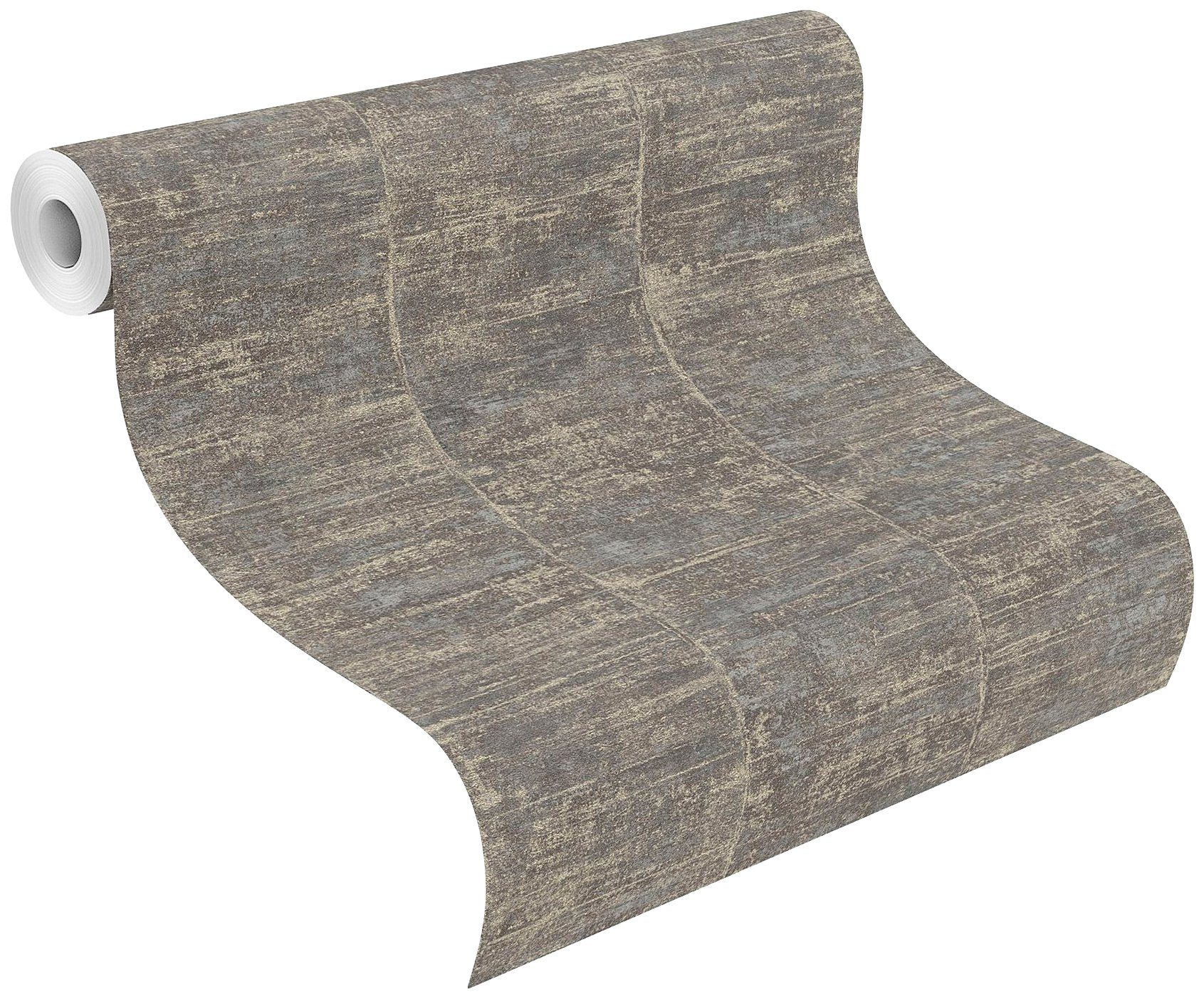 Rasch Vliestapete Linares, einfarbig, gestreift, (1 St), gut lichtbeständig, hochwaschbeständig