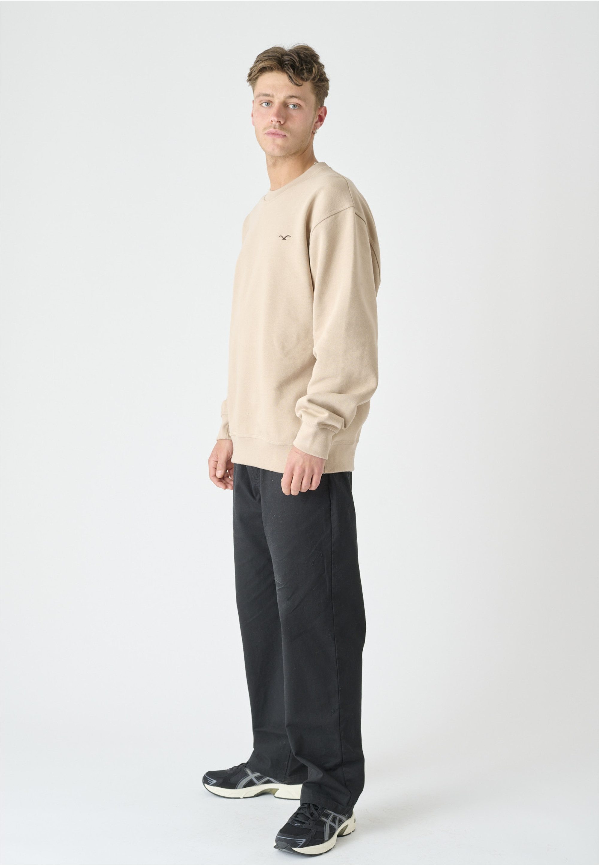 Cleptomanicx Sweatshirt Ligull Boxy mit kleiner Möwenstickerei