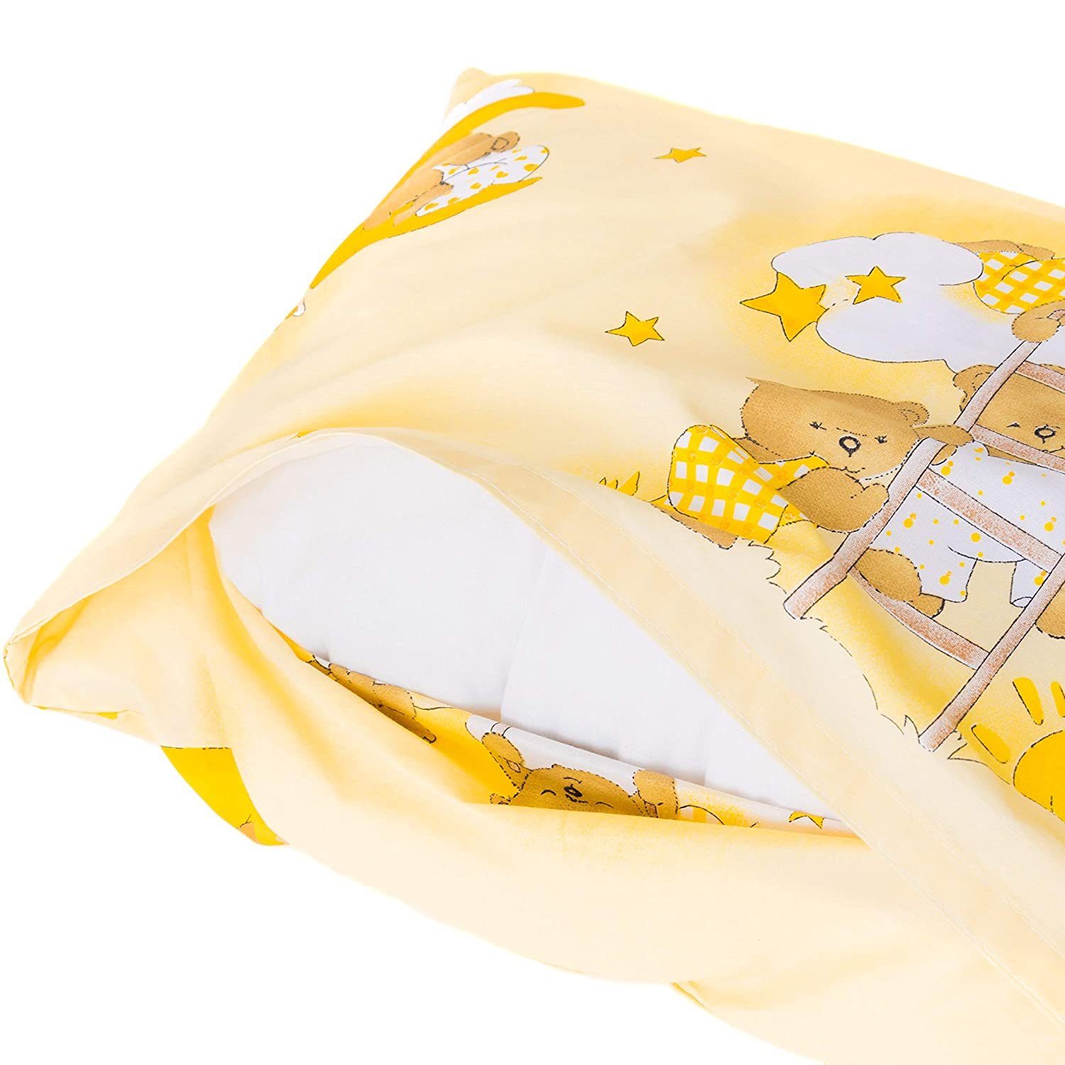 Amilian Kinderbettwäsche 100x135 - Bettwäsche Kinder - Kopfkissenbezug 40x60 cm Babybettwäsche, 2 teilig, 100% Baumwolle, für Mädchen und Jungen – Bild 5 von 5