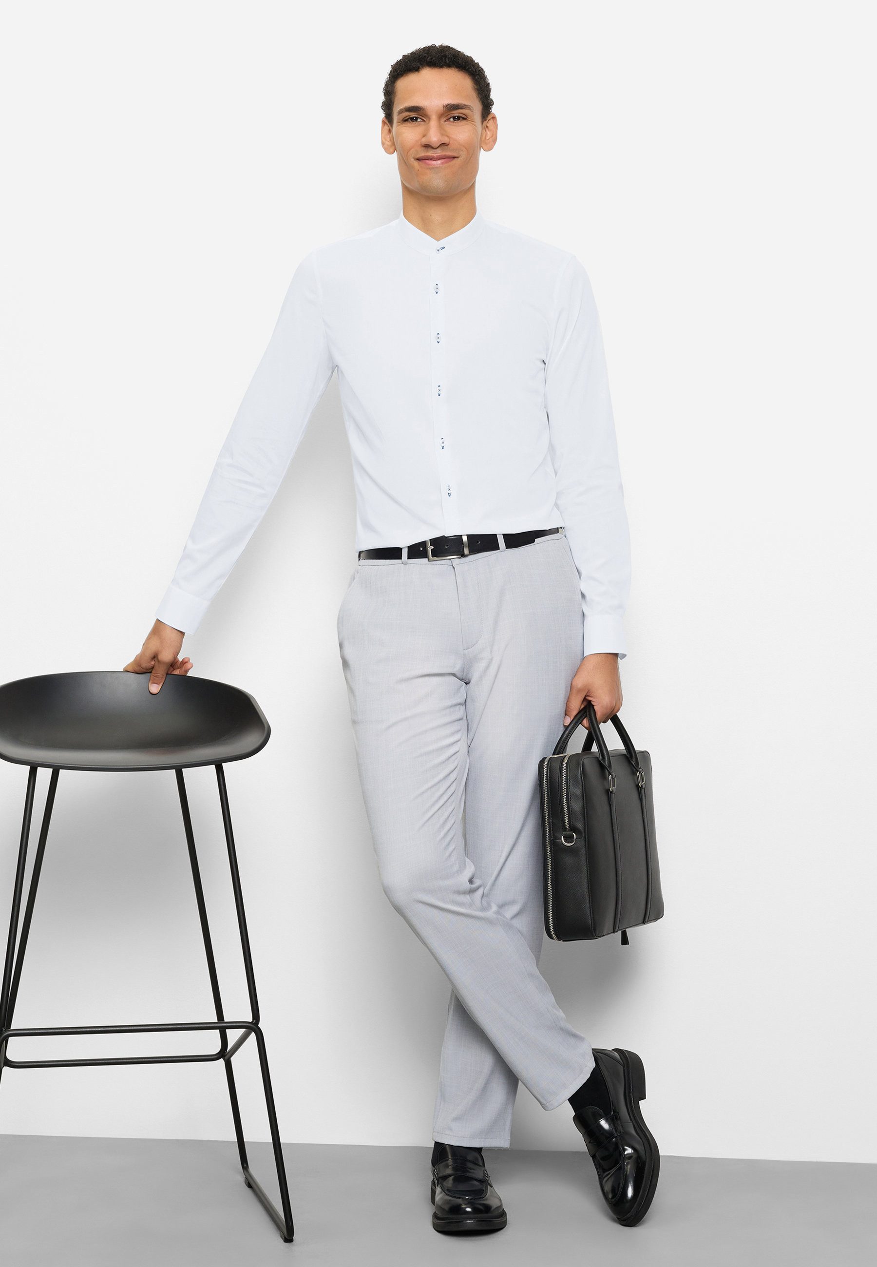 OLYMP Businesshemd OLYMP No. Six, super slim, Stehkragen