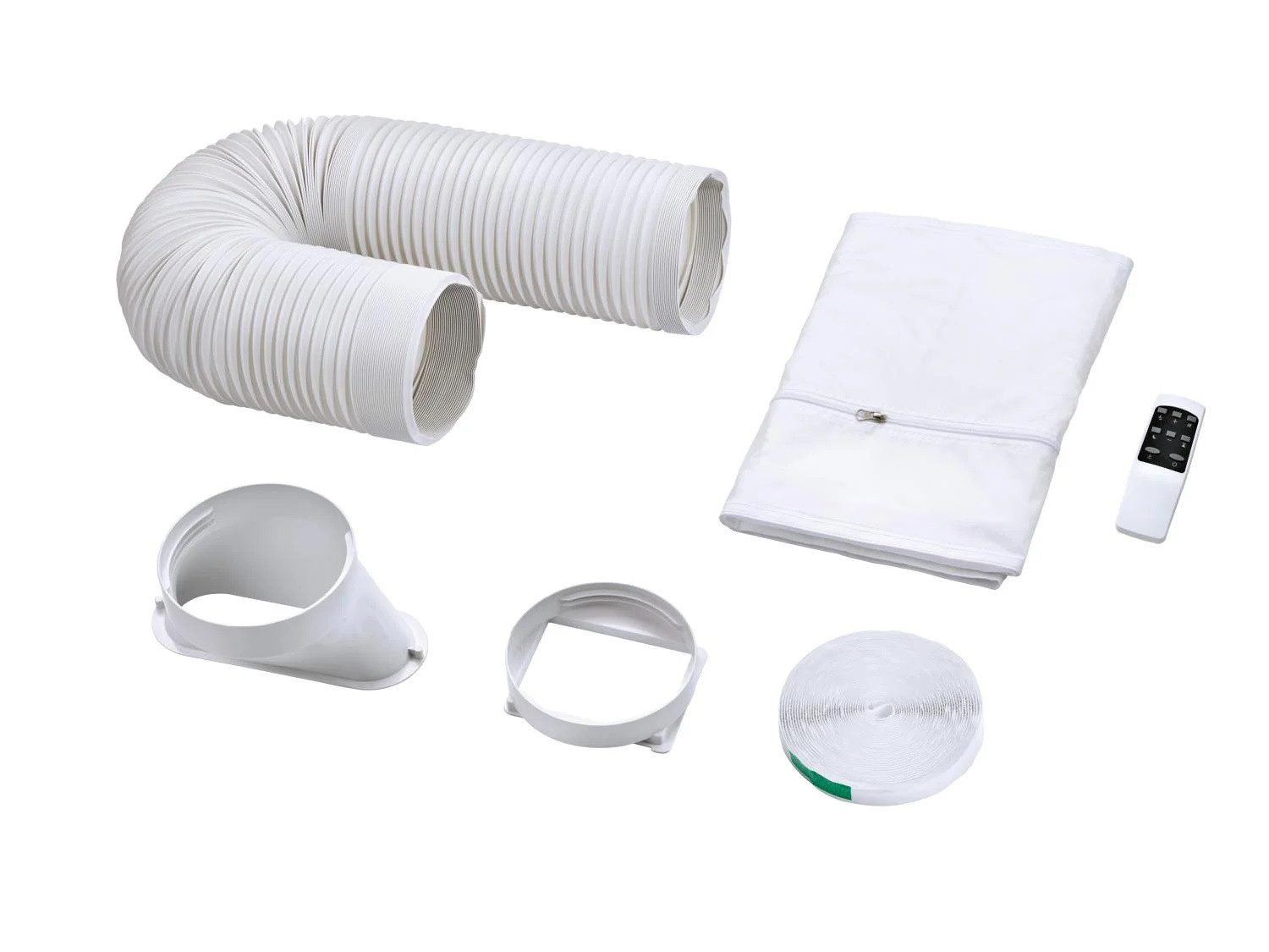Tronic 3-in-1-Klimagerät Lokales Klimagerät 3in1 Kühlen, Luftentfeuchten,Ventilieren (7000 BTU), 1,5 m Ablaufschlauch, Fensterabdichtung für Kippfenster
