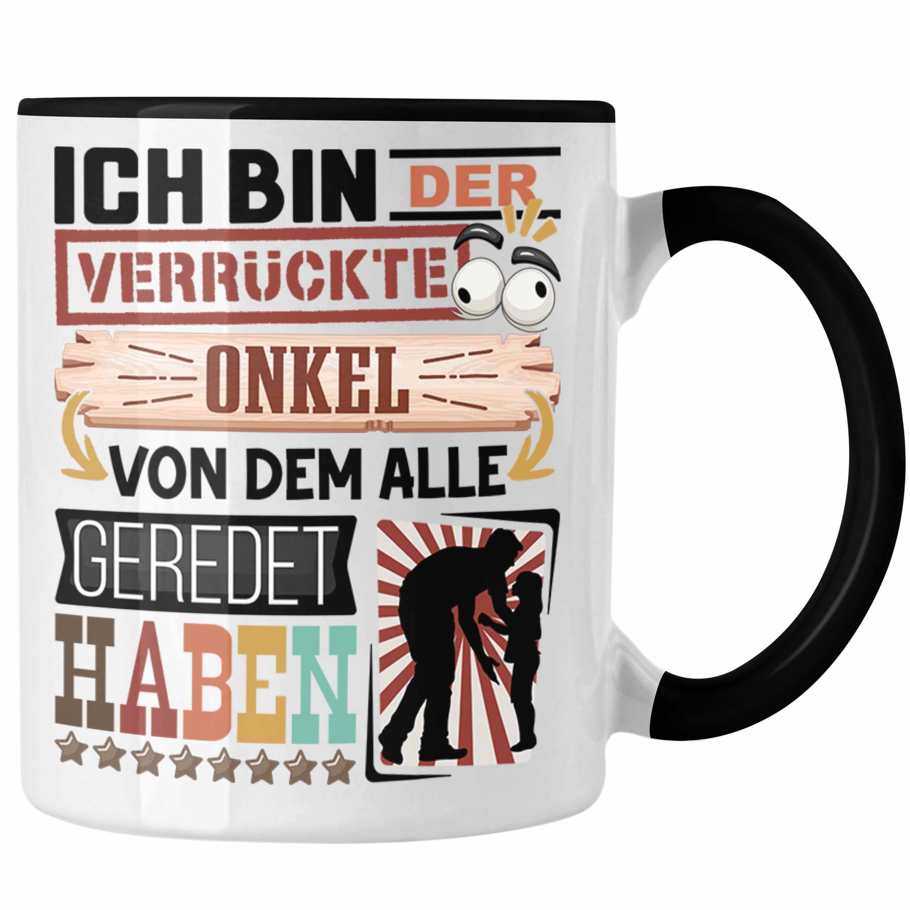 Trendation Tasse Onkel Tasse Geschenk Spruch Lustig Geschenkidee für Onkel Geburtstag I Schwarz