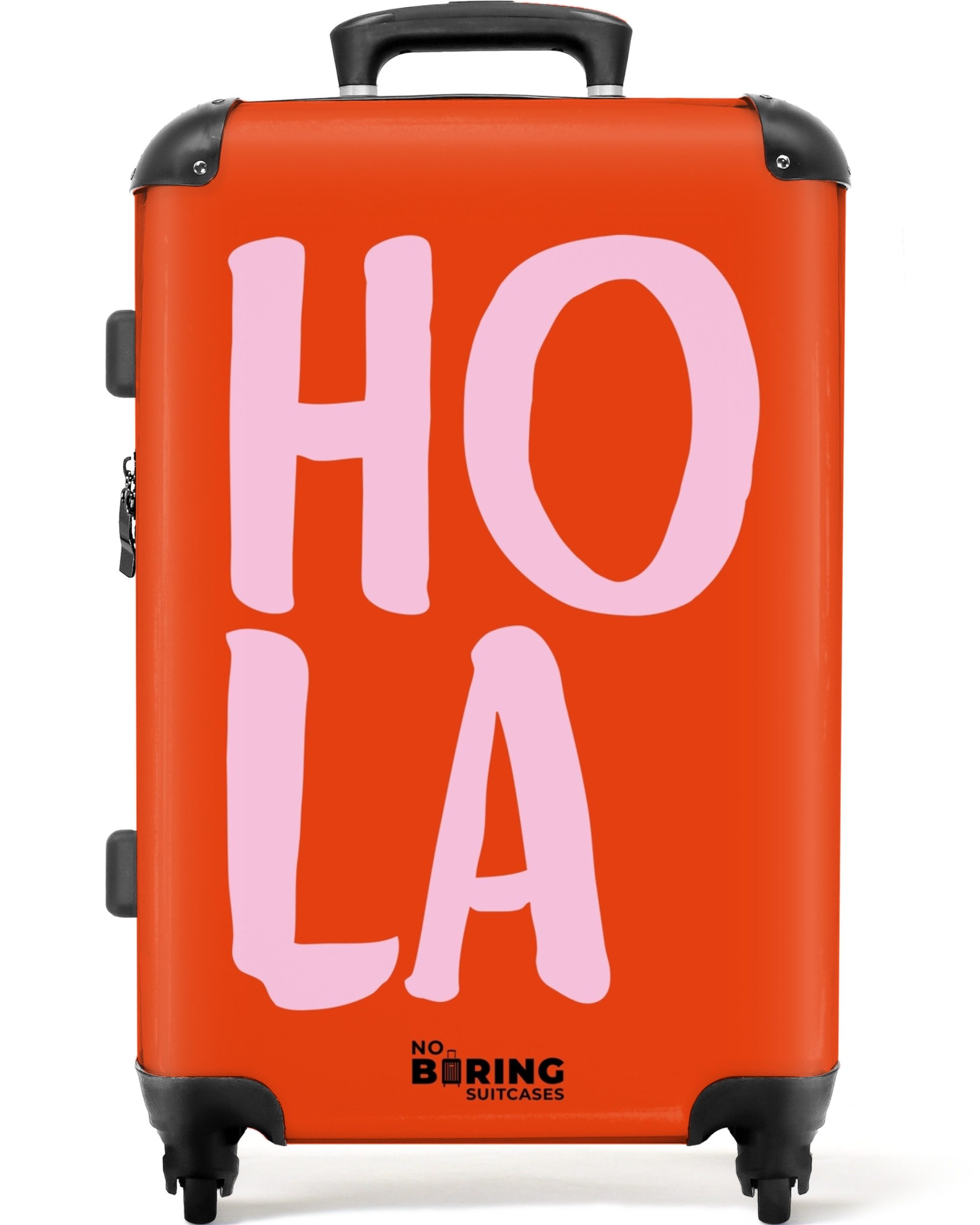 NoBoringSuitcases.com© Hartschalen-Trolley Rot und rosa Zitat günstig online kaufen