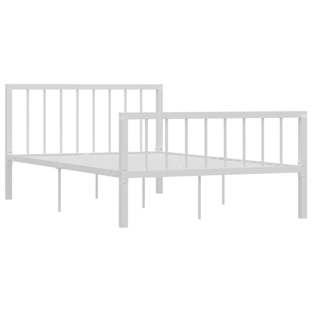 vidaXL Bettgestell, Bettrahmen Weiß Metall 120x200 günstig online kaufen