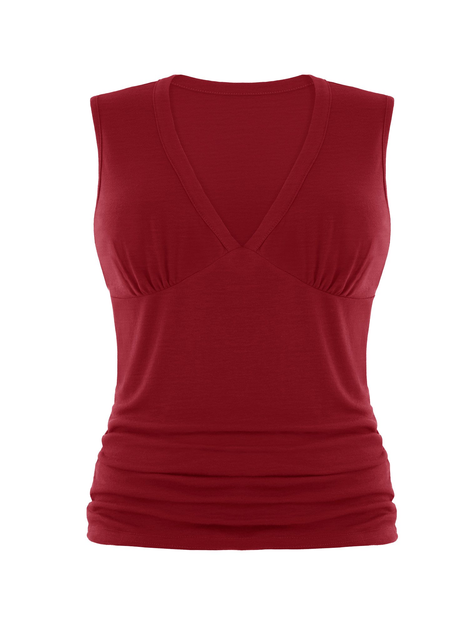Imily Bela Tanktop Damen ärmelloses Top mit tiefem V-Ausschnitt Figurbetonend Basic (Packung, 1-tlg., 1per-Pack) in Unifarbe – Bild 5 von 5