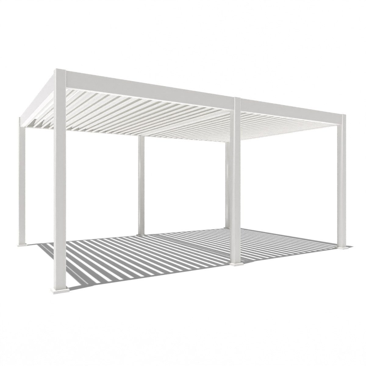 Weide Pergola Deluxe Elektrisch Pavillon Terrassenüberdachung Aluminium LED 3,6x5,3