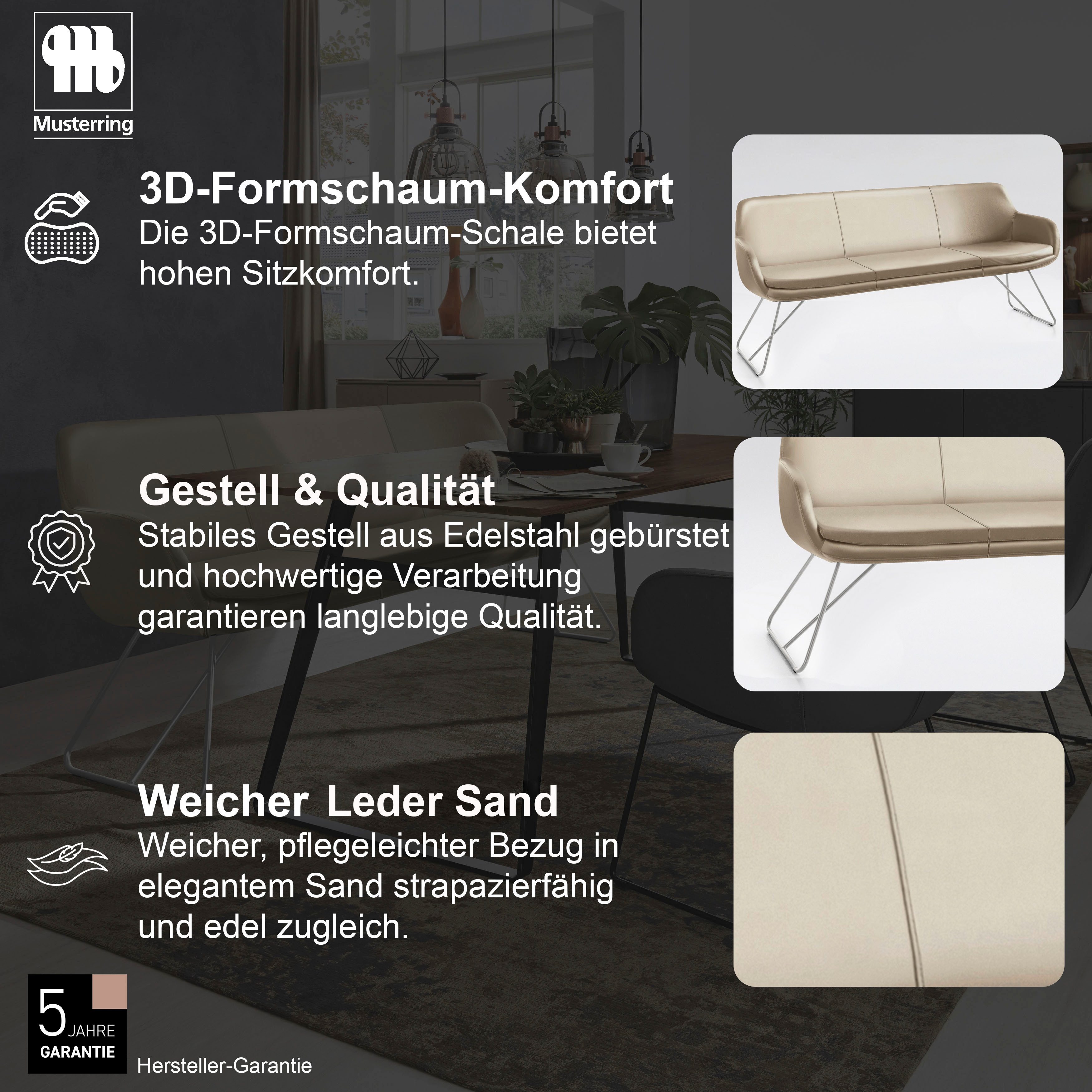 Musterring Essbank Tavia, Schlittengestell in drei Ausführungen, Breite 180, 200 oder 220 cm