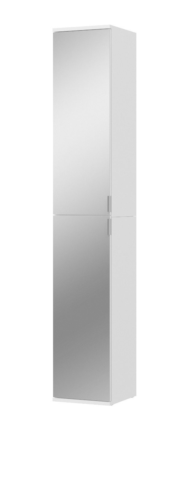 Inn.Furn Stauraumschrank SystemX (Mehrzweckschrank in weiß, 30 x 193 cm) mit Spiegeltüren