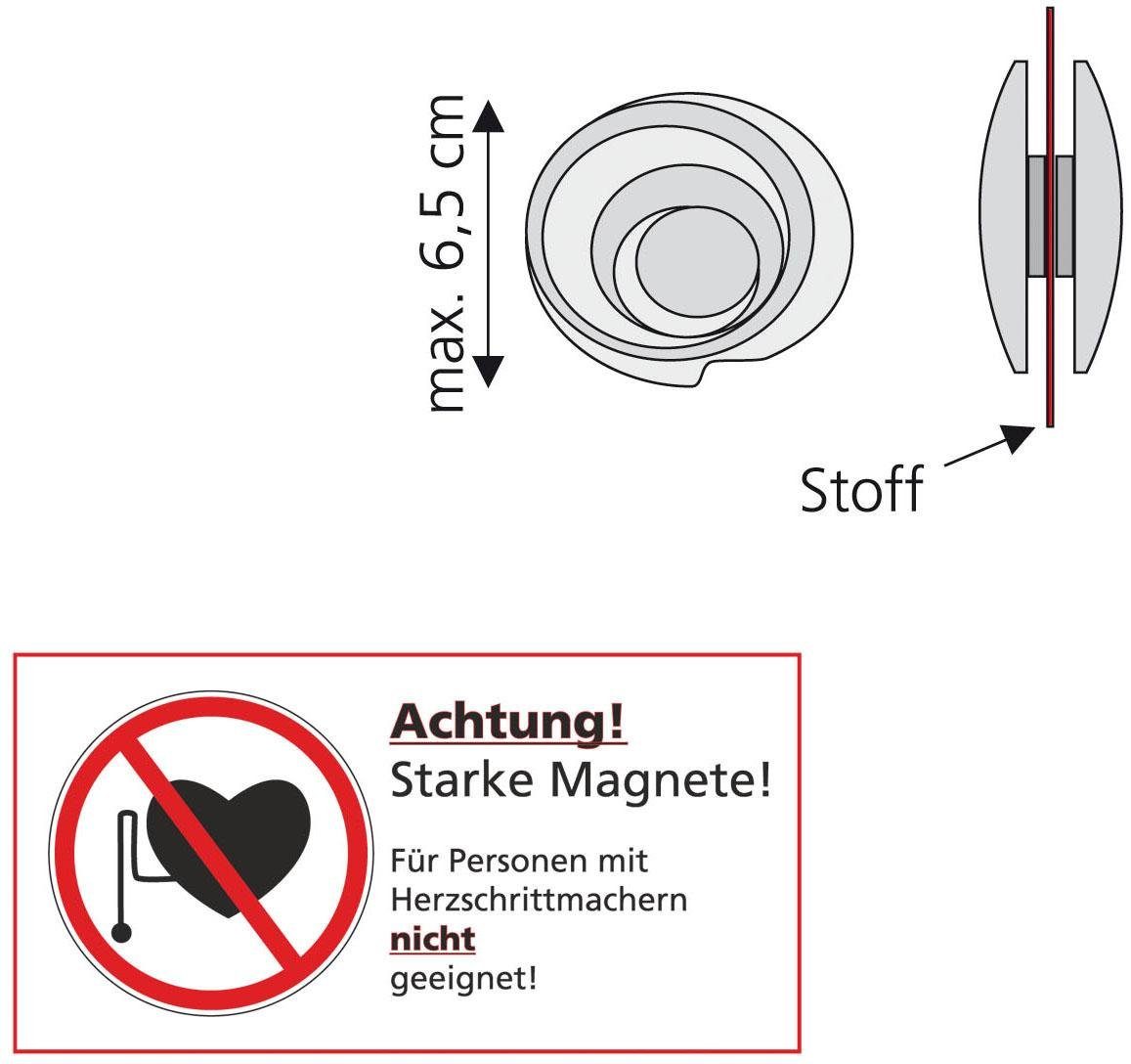 Liedeco Dekomagnet Schnecke, Gardinen, (Packung, 2-St), für metallische Flächen