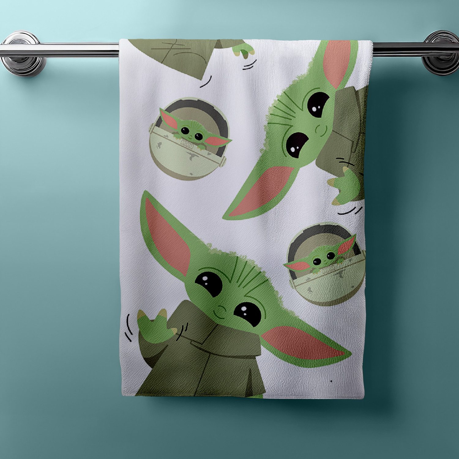 Jerry Fabrics Handtücher Star Wars Mandalorian Baby Yoda Duschtuch Badetuch günstig online kaufen