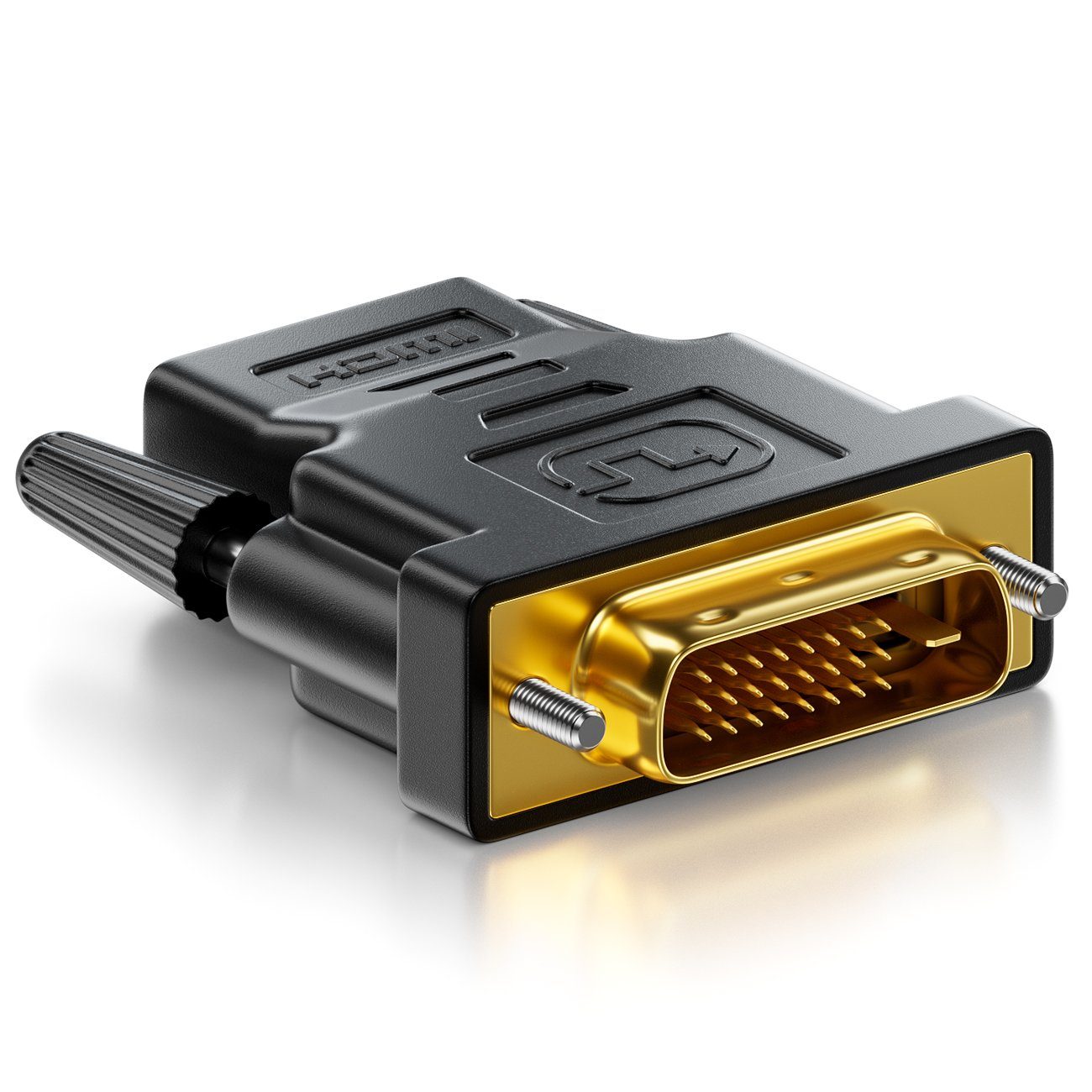 deleyCON deleyCON HDMI zu DVI Adapter HDMI Buchse zu DVI Stecker 24+1 HDMI-Kabel von deleyCON
