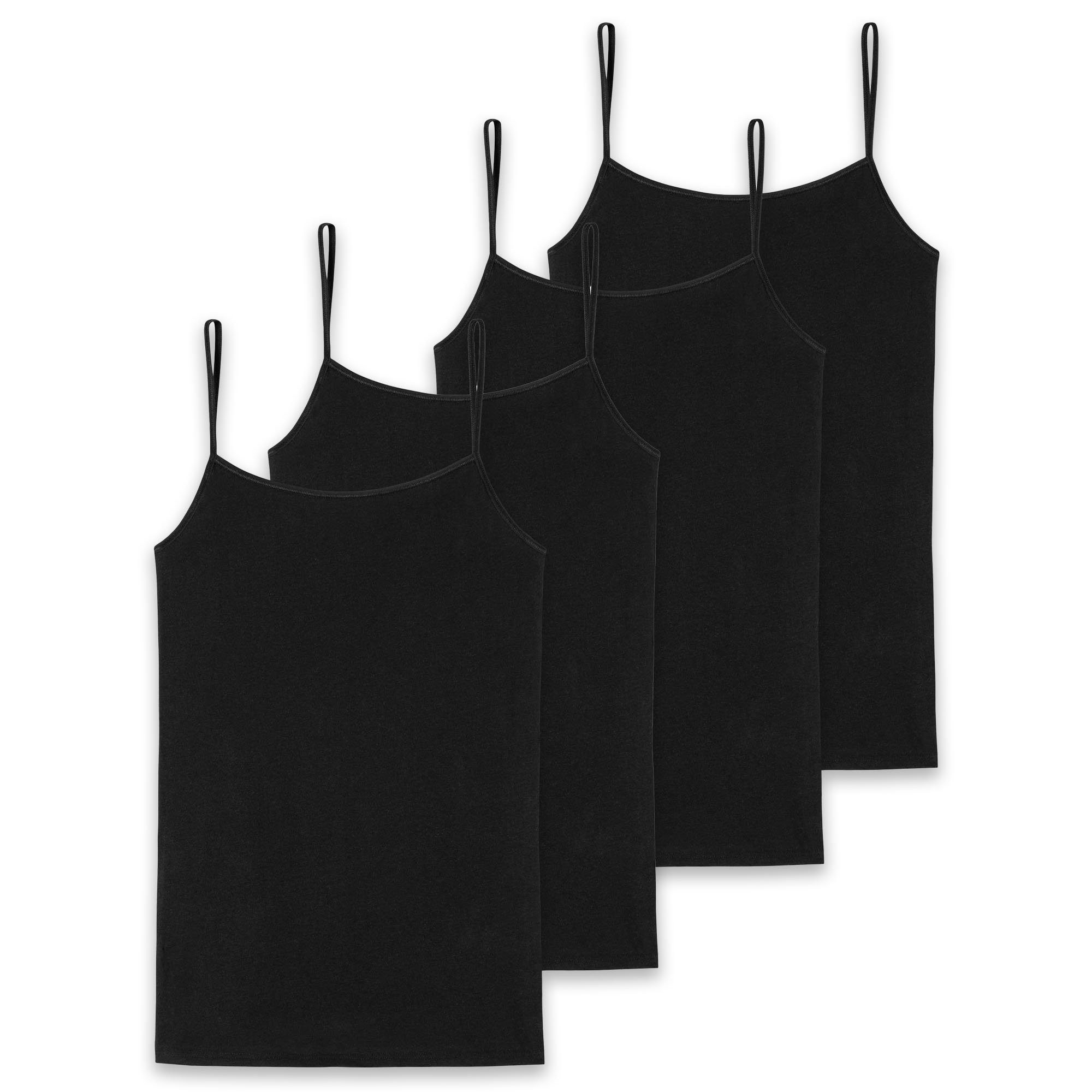 Unterhemd Damen Unterhemd 4er Pack Baumwolle