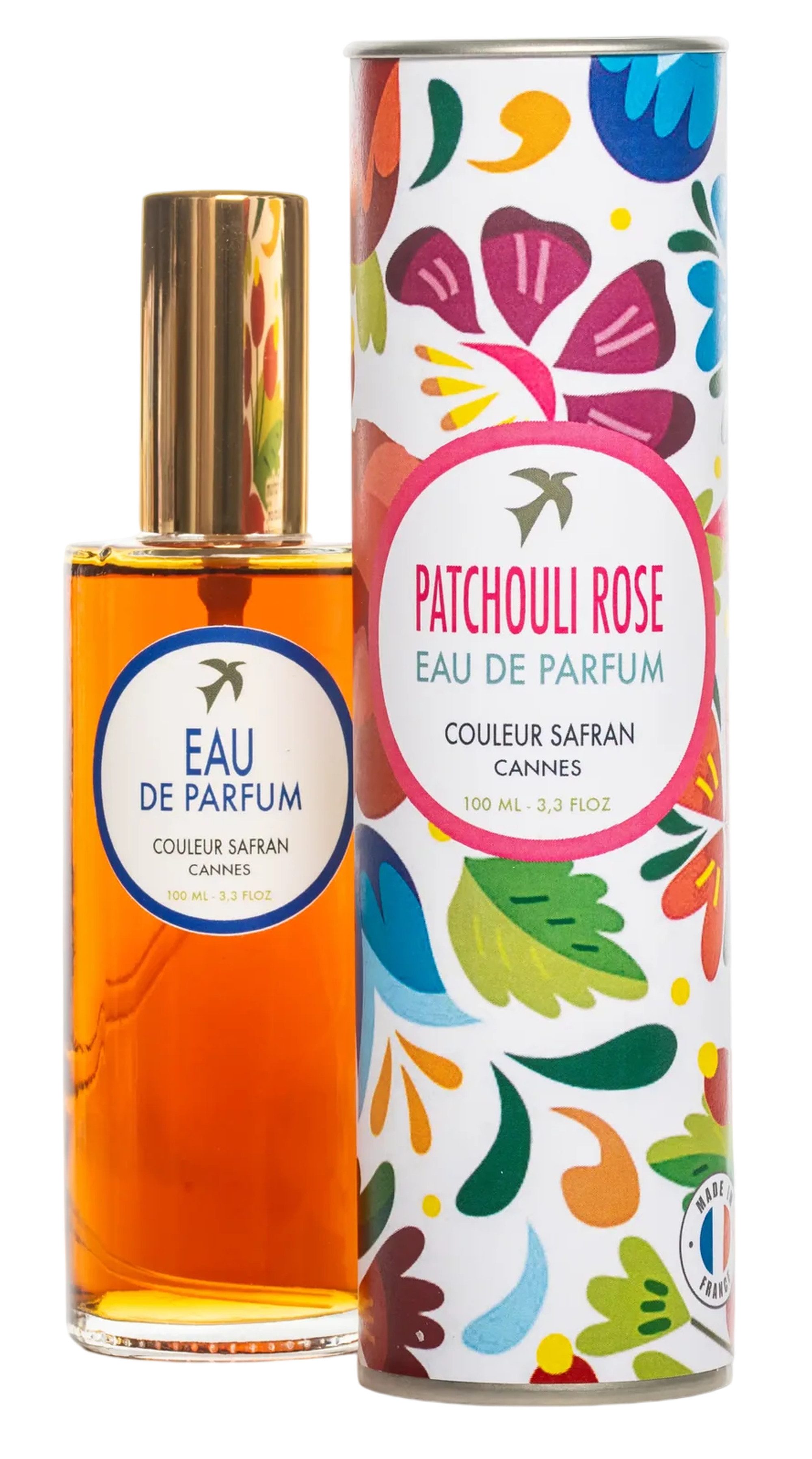 COULEUR SAFRAN CANNES Eau de Parfum PATCHOULI ROSE Damen EDP Spray aus Frankreich, Französisches Parfum aus Grasse – Duft von der Côte d’Azur