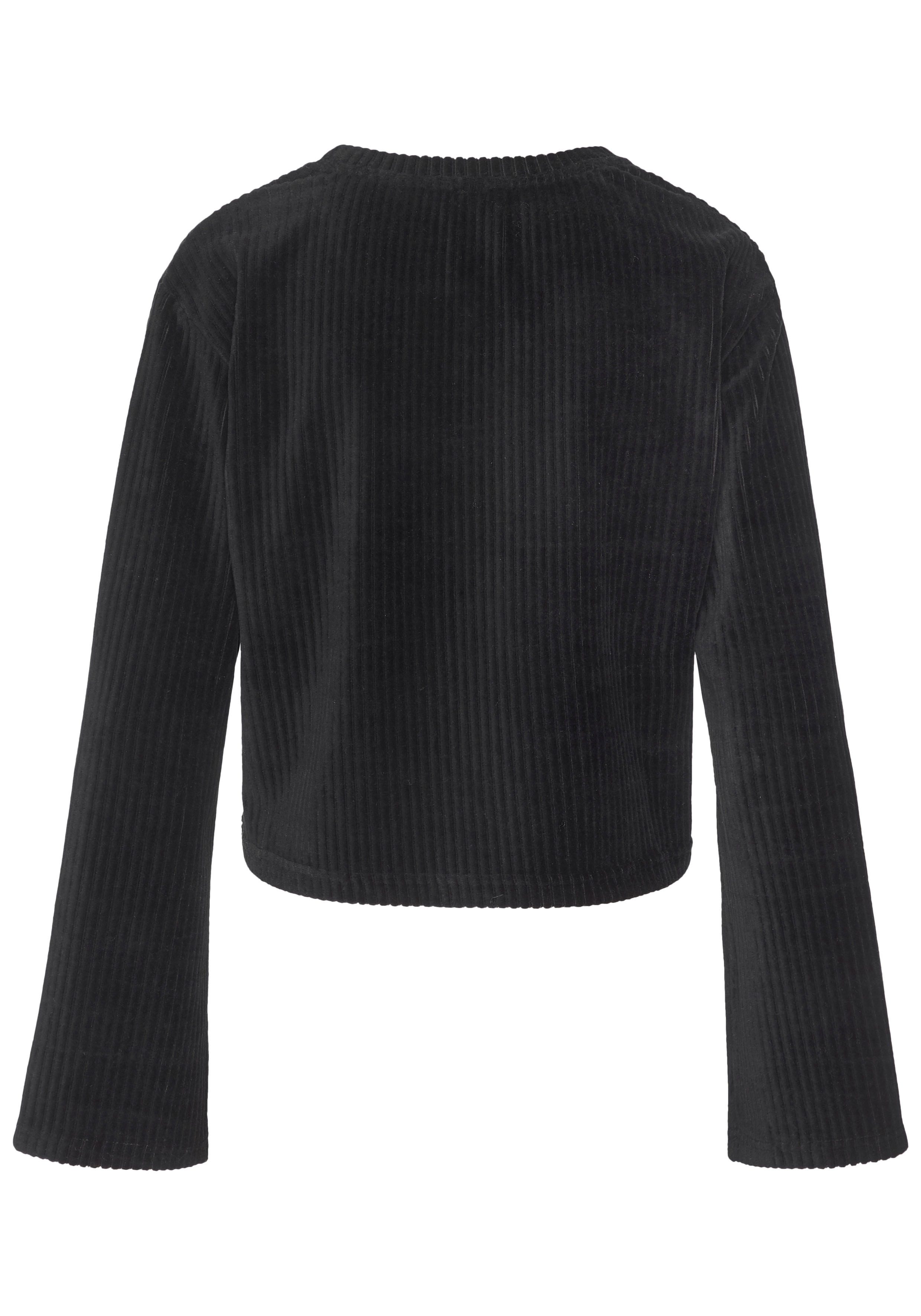 Buffalo Langarmshirt mit weicher Cord-Struktur – Bild 4 von 5