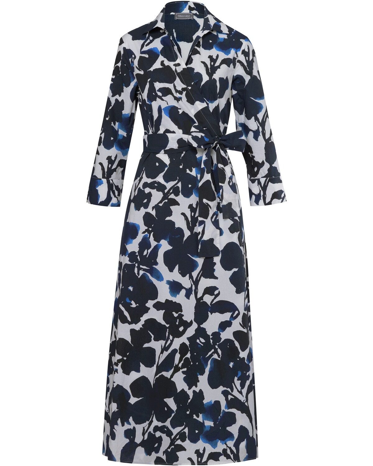 Midikleid Wickelkleid mit Allover-Print