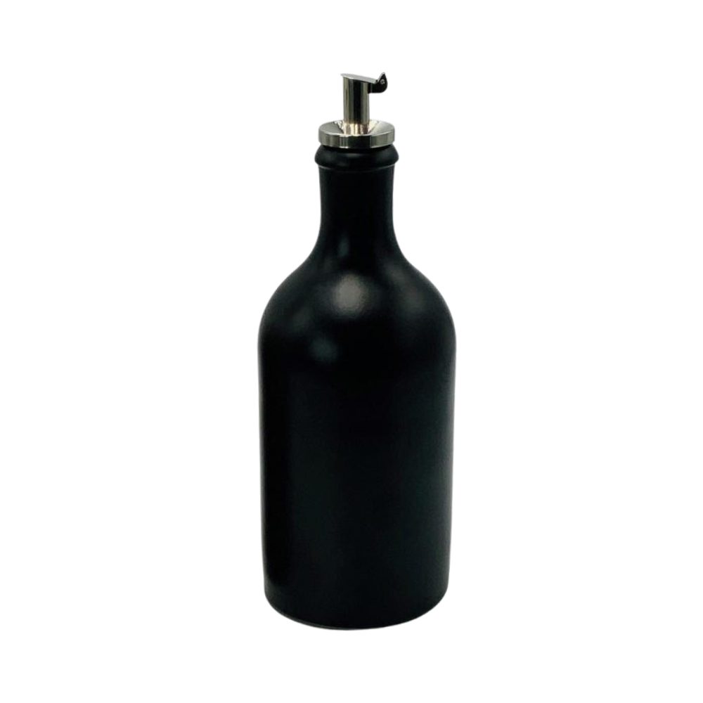 Ölspender Ölflasche Keramik 500 ml mit Ausgießer aus Steingut