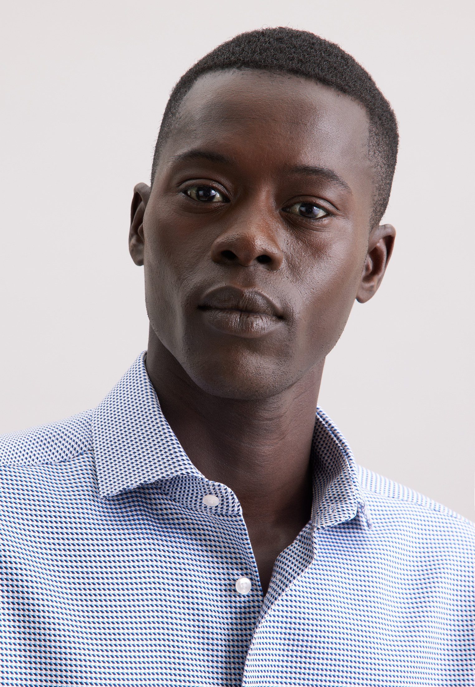 seidensticker Businesshemd Schwarze Rose Comfort 1/1 Kentkragen Pepita