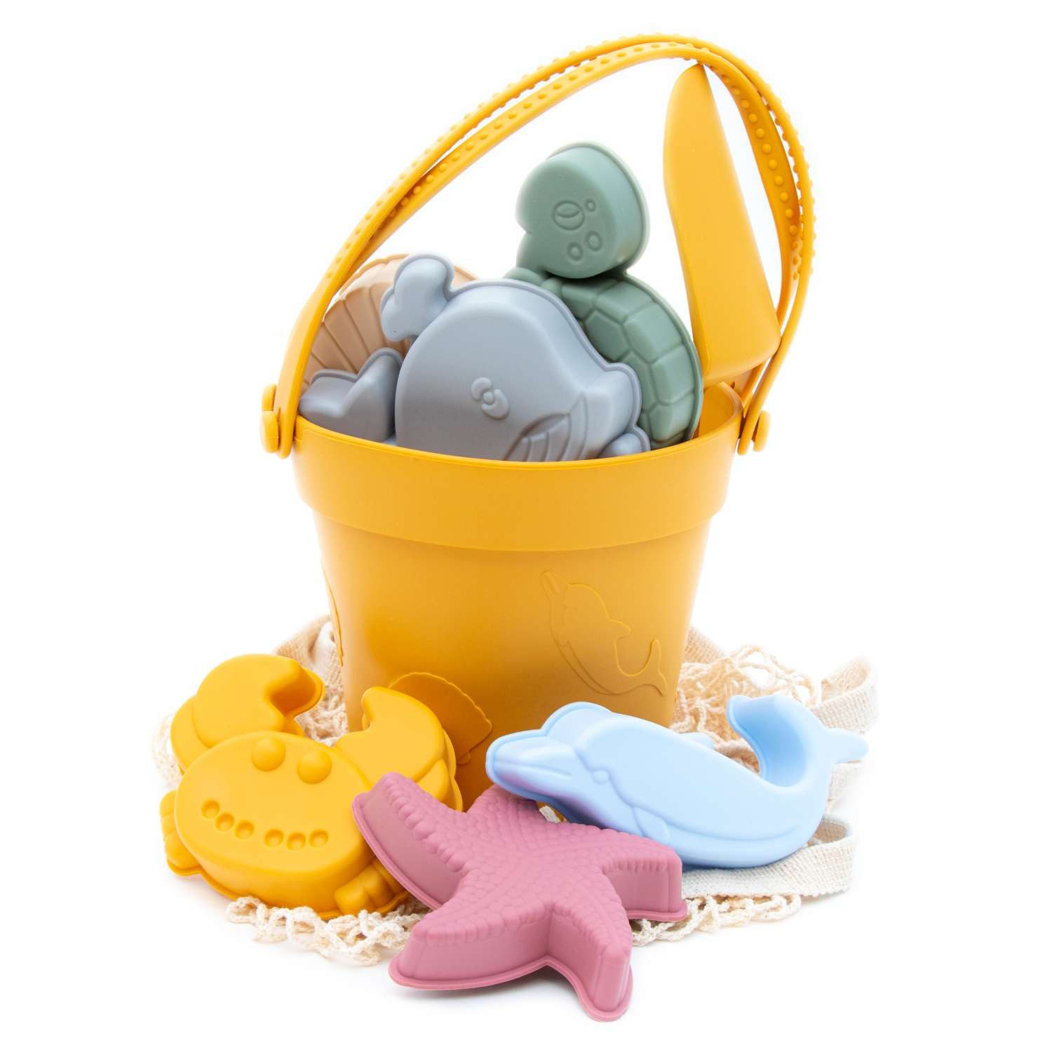 Intirilife Sandform-Set, (9-tlg), Sandspielzeug Set aus Silikon Strand Kinder Spielzeug für Sandkasten