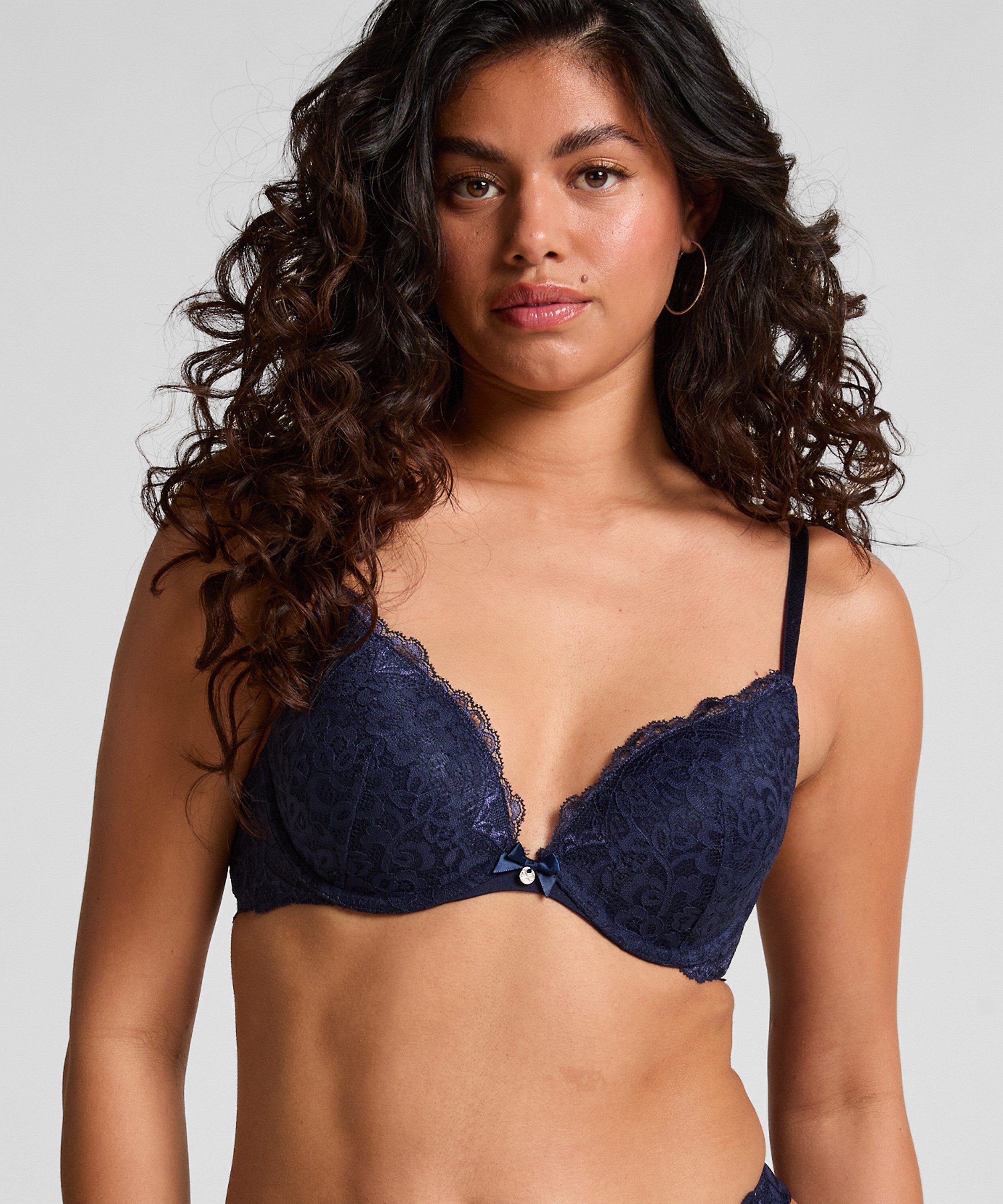 Hunkemöller Push-up-BH Vorgeformter Push-up-Bügel-BH Marine