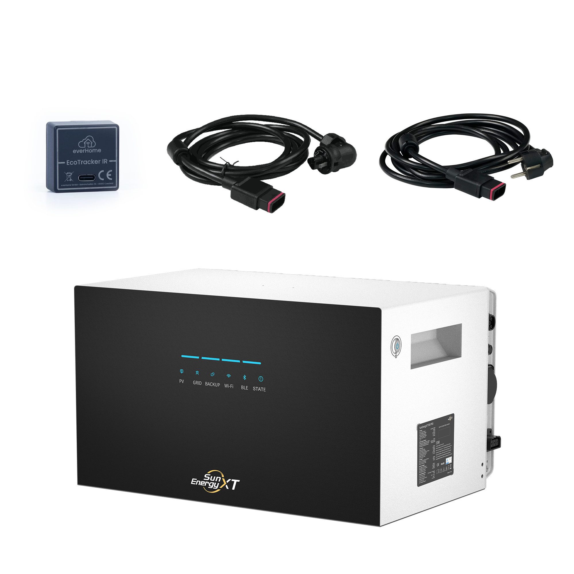 SunEnergy XT Balkonkraftwerk SunEnergyXT 500 PRO 5kWh Speicher 2400W Wechselrichter Notstrom 4 MPPT