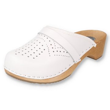 Cloque Glasgow weiß mit Lochmuster Clog Outdoor & Garten