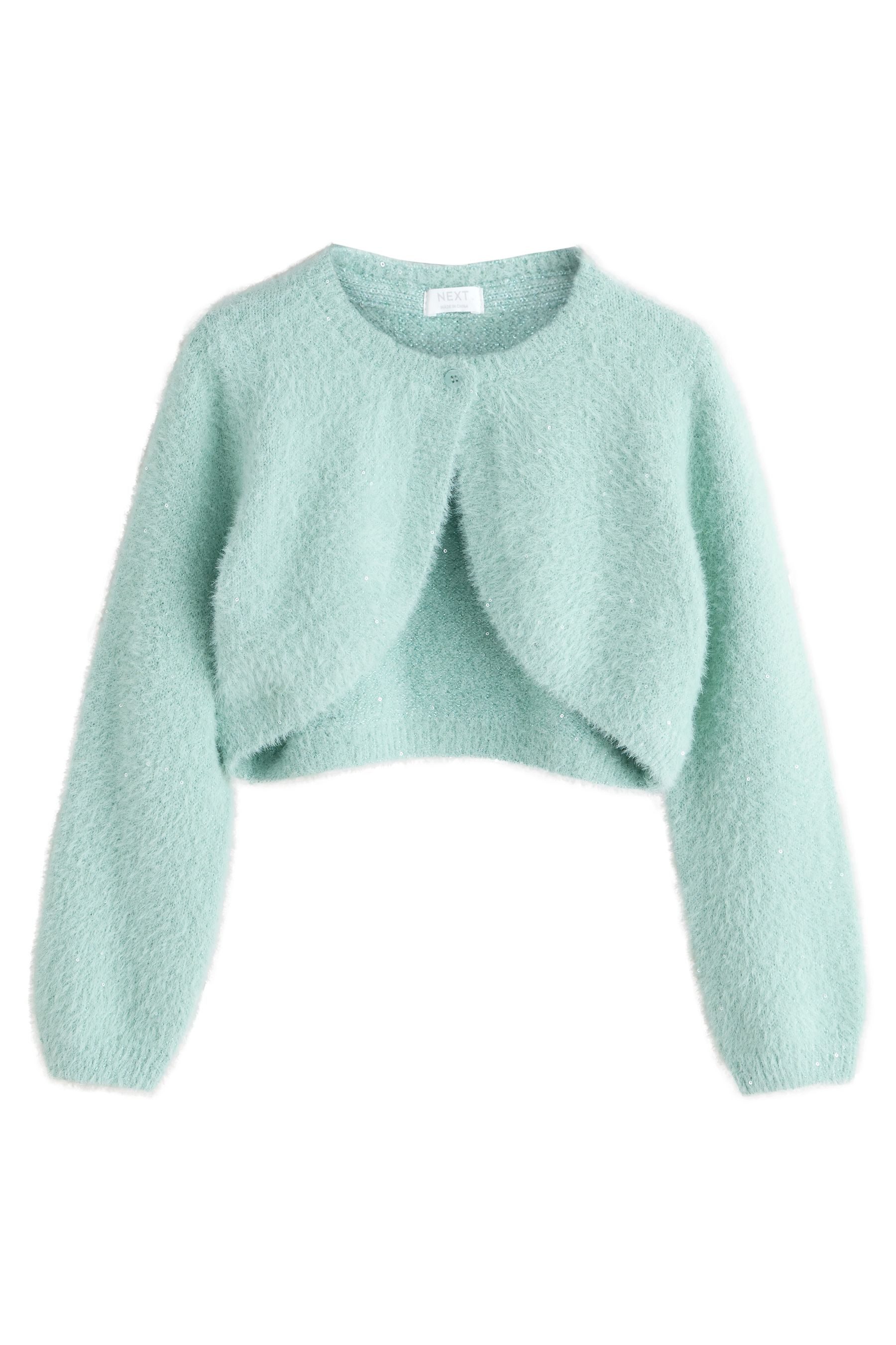 Next Strickjacke Flauschiger Bolero für besondere Anlässe (1-tlg)