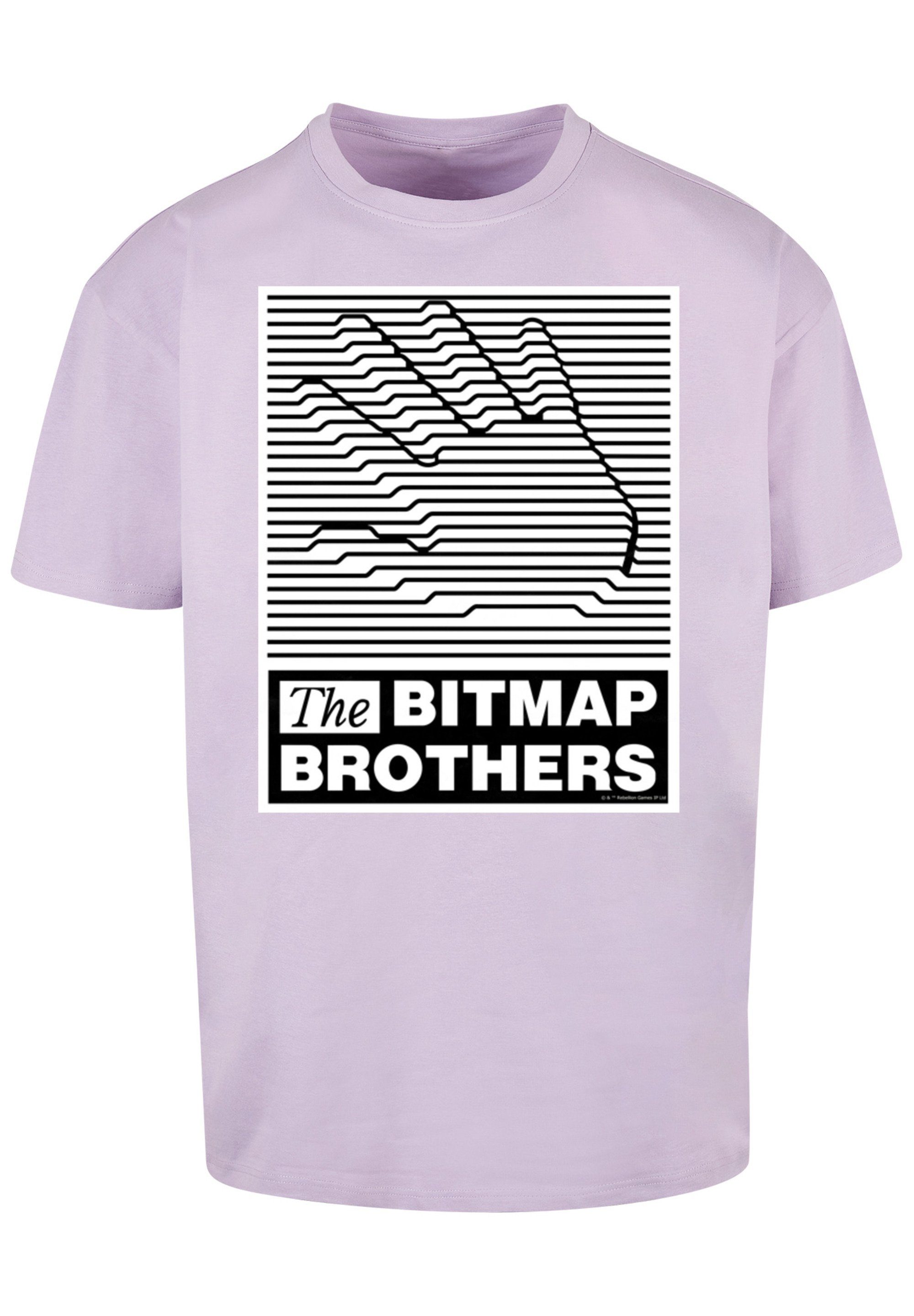 T-Shirt lilac Retro Gaming SEVENSQUARED Print F4NT4STIC Bros Bitmap