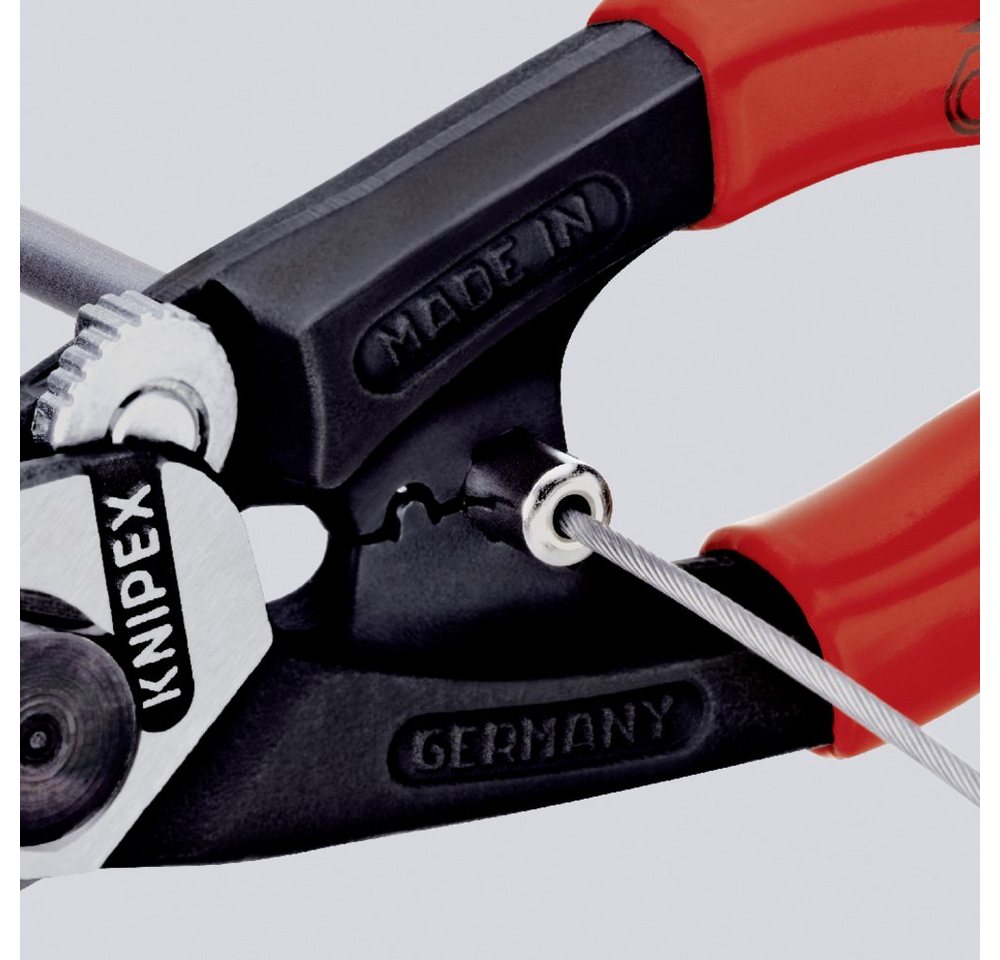 Thumbnail - Knipex Kabelschere Knipex 95 62 190 Drahtseilschere Geeignet für (Abisoliertechnik) Alu-