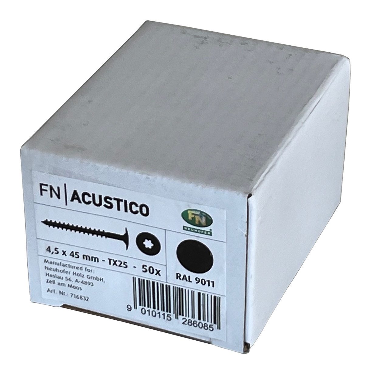 FN Neuhofer Verblender Neuhofer Schrauben mit schwarzem Kopf für