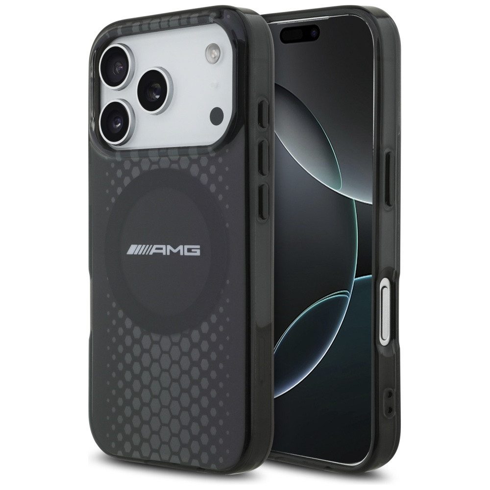 Mercedes Benz AMG Handyhülle MagSafe iPhone 17 Pro Kunststoff schwarz transparent Logo 6,3 Zoll, Kantenschutz